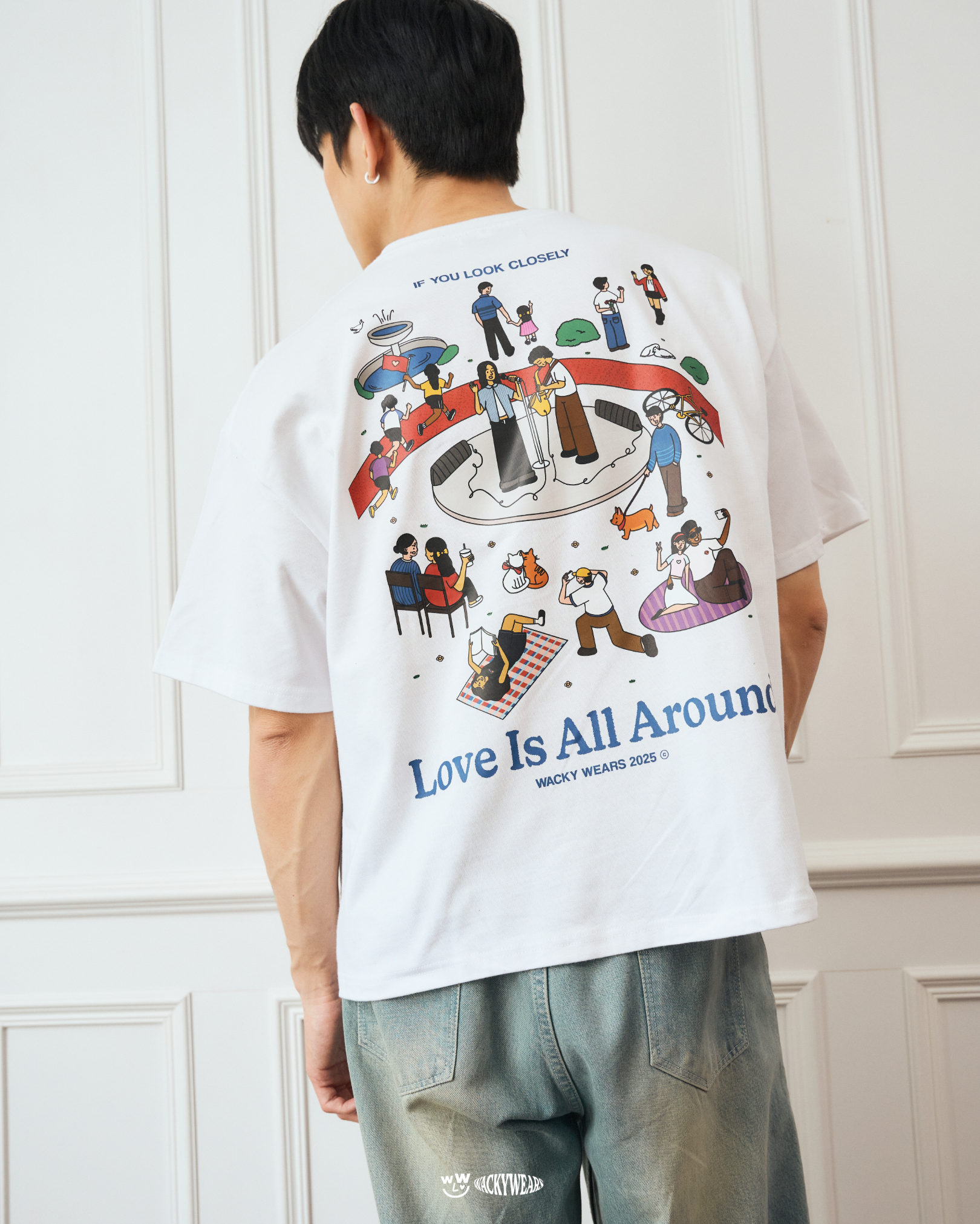 Love Is All Around (Boxy Crop Tee) - Full Colour