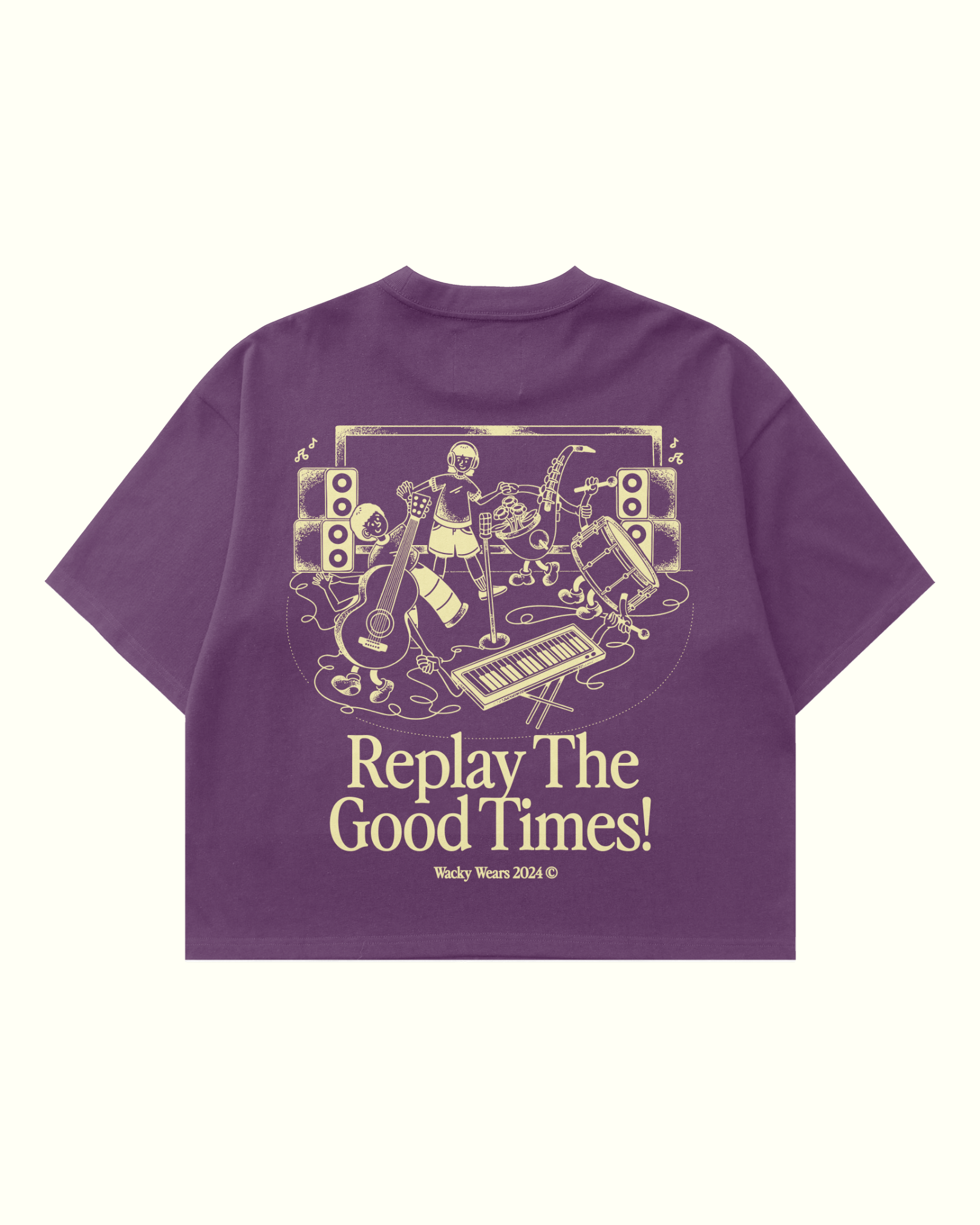 Replay Boxy Crop Tee (Purple) | Wacky Wears