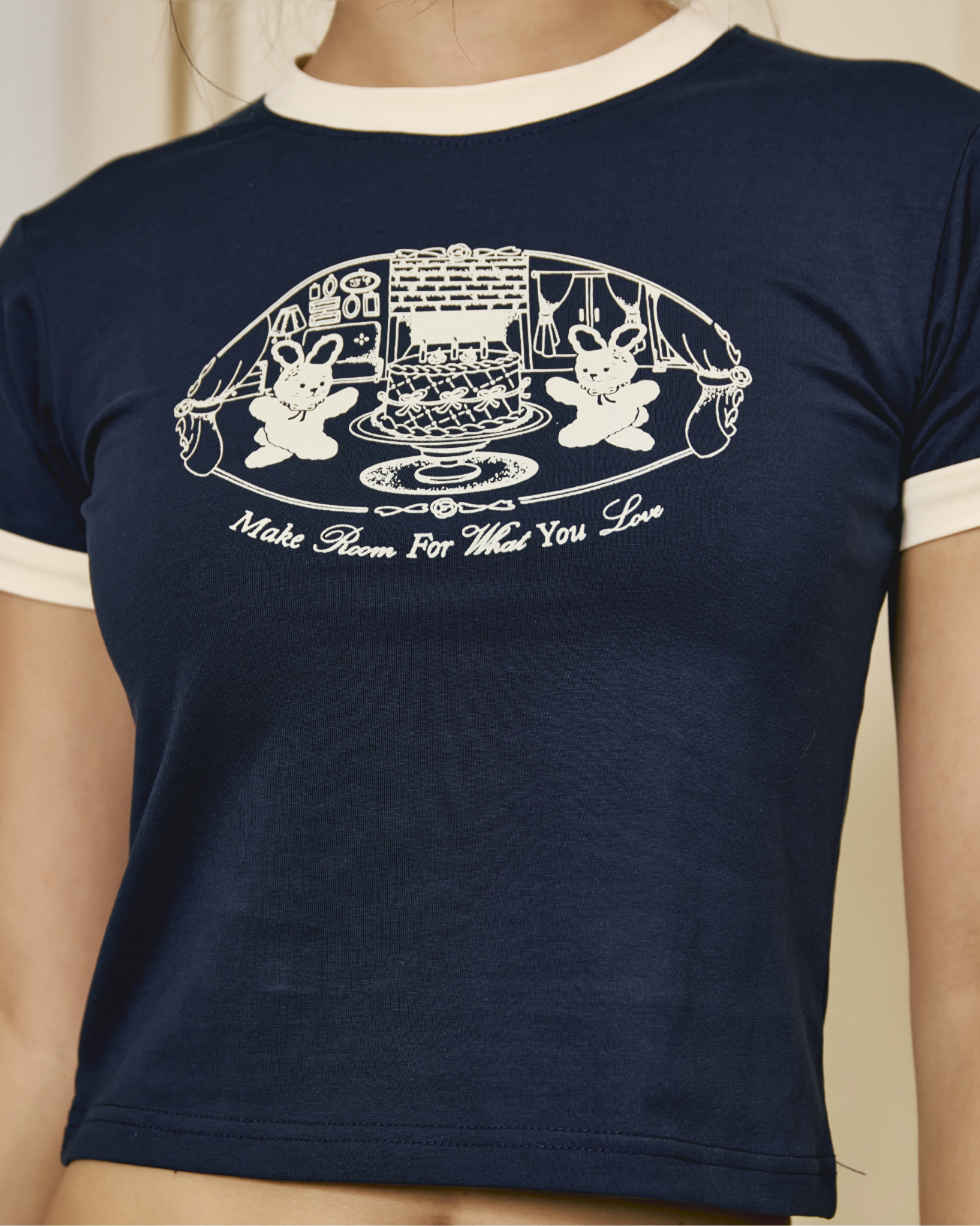 Room For More Ringer Baby Tee – Navy