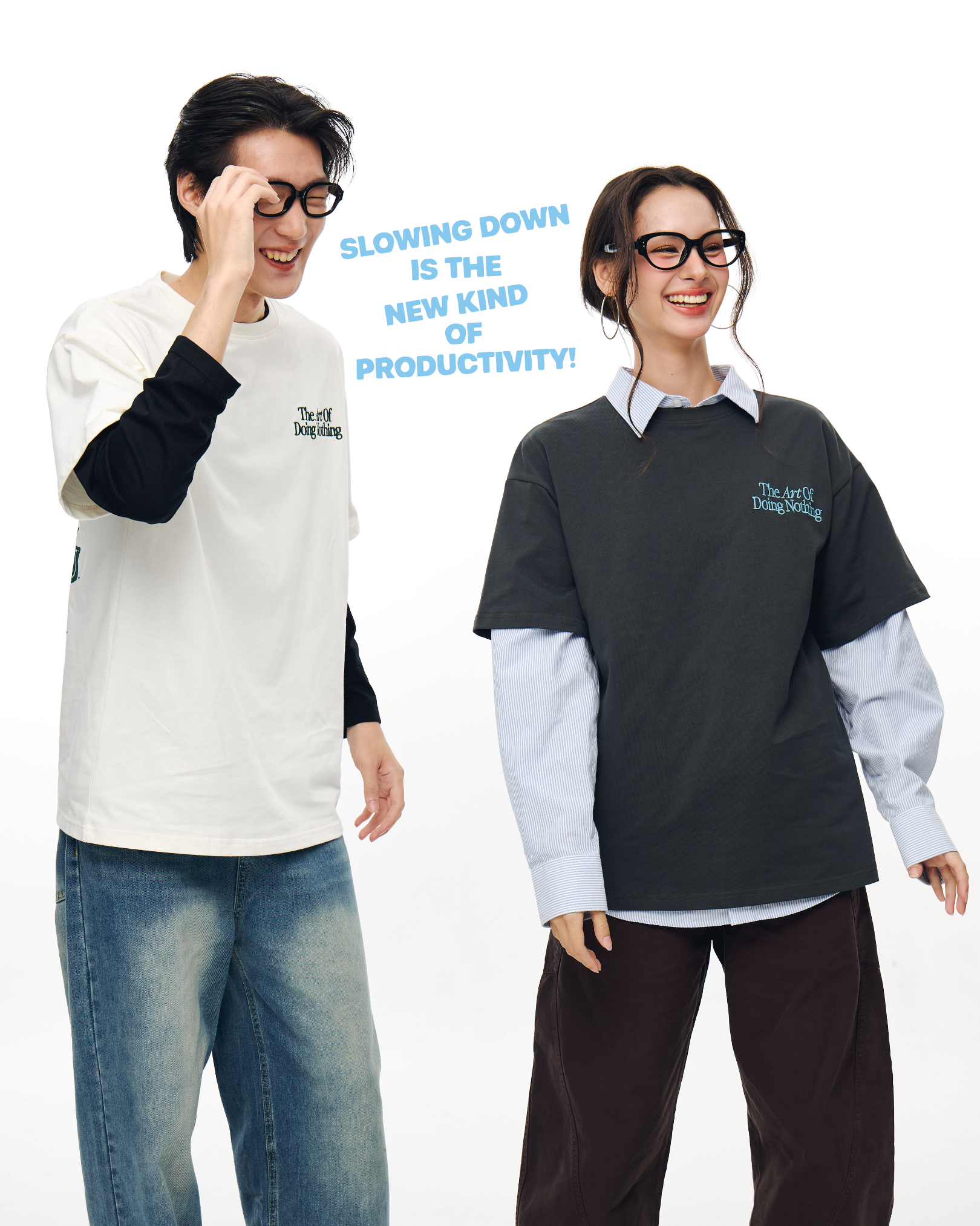 Art of Doing Nothing Oversized Tee (Charcoal)