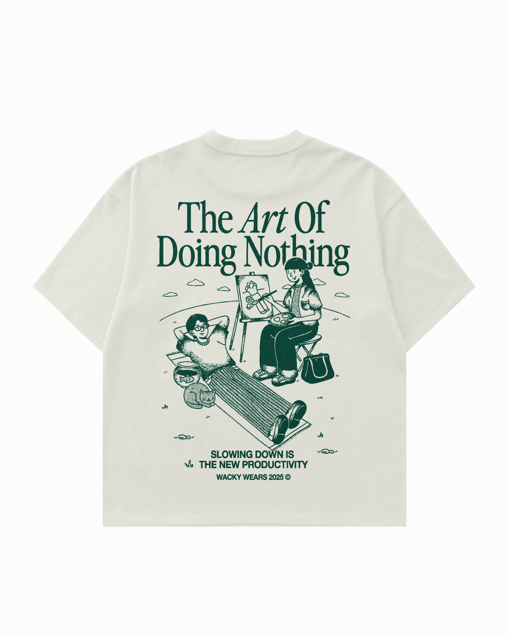 Art of Doing Nothing Oversized Tee (Ivory)