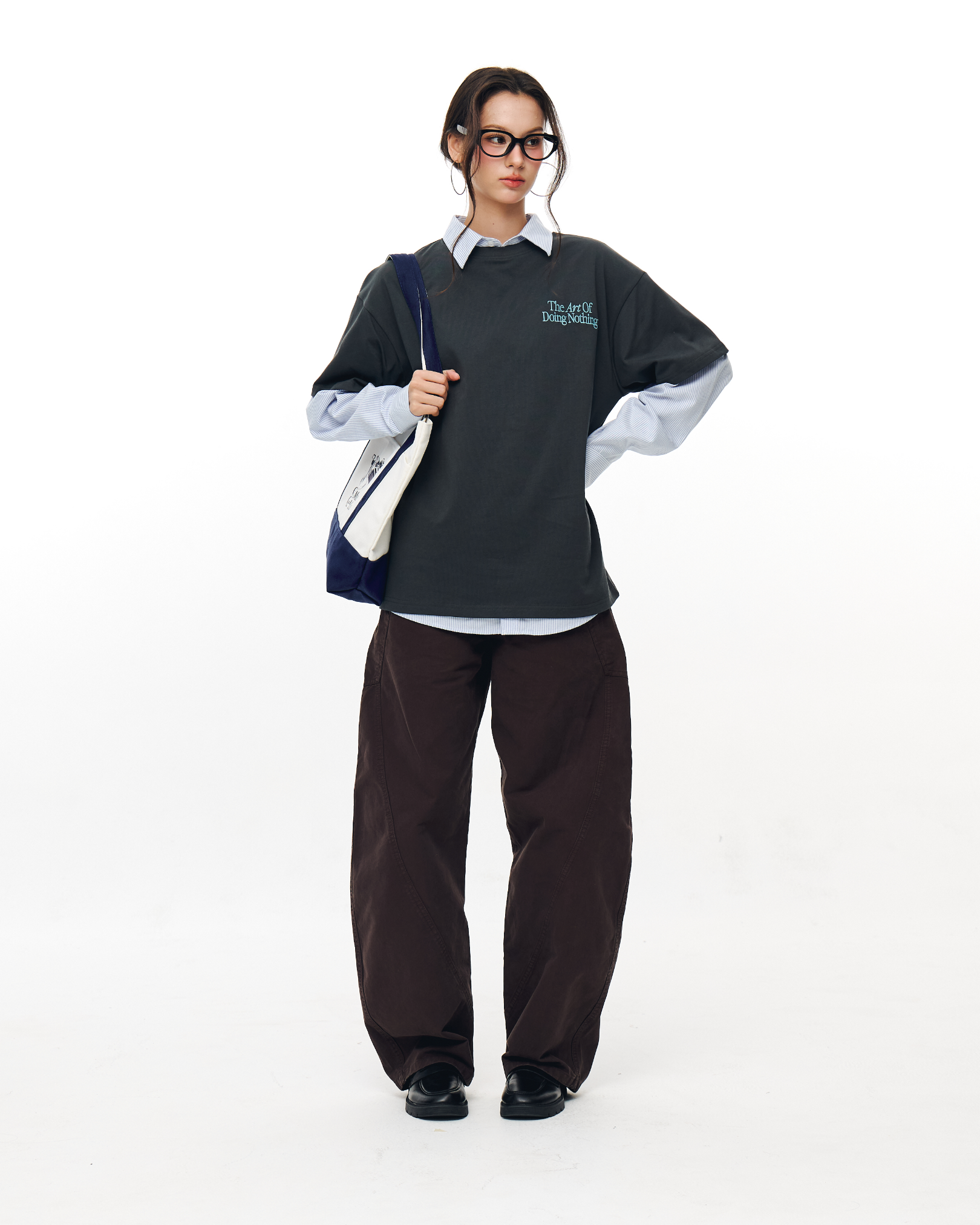 Art of Doing Nothing Oversized Tee (Charcoal)