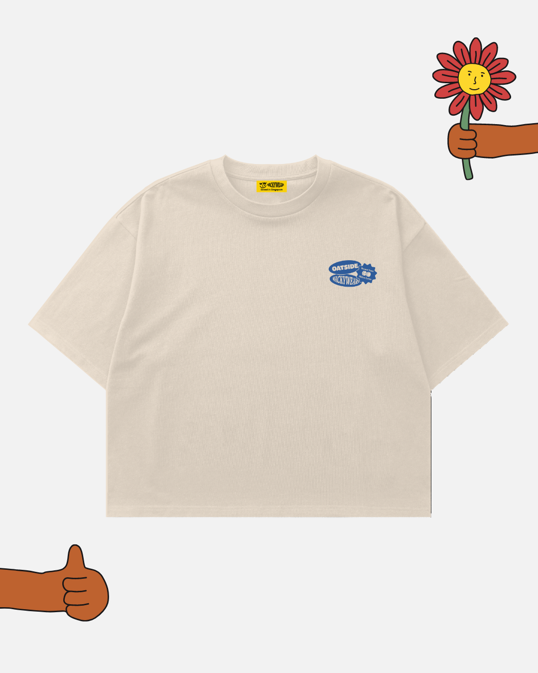 Strength Looks Good On You (Boxy Crop) - Oat