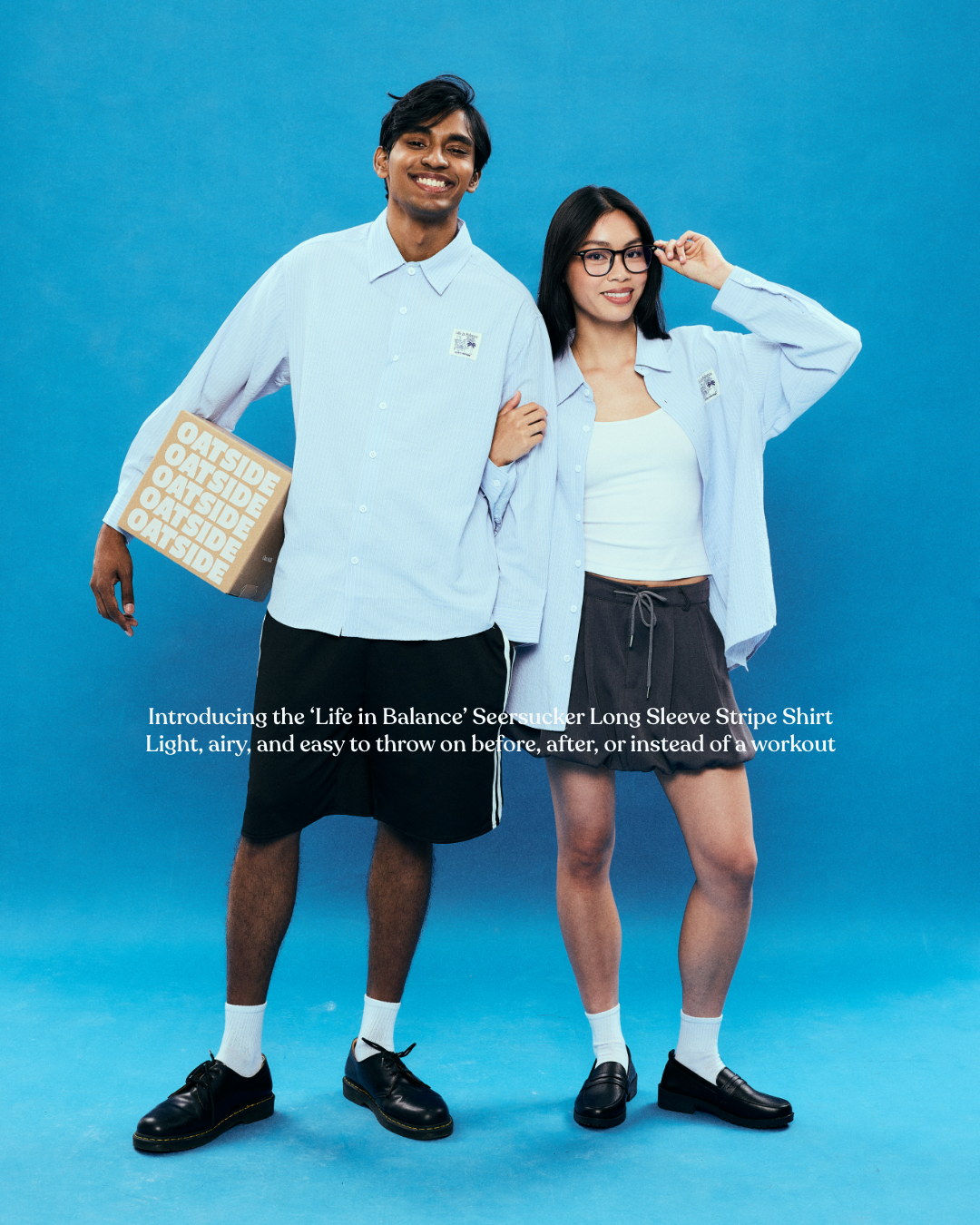 Life In Balance Seersucker Stripe Shirt