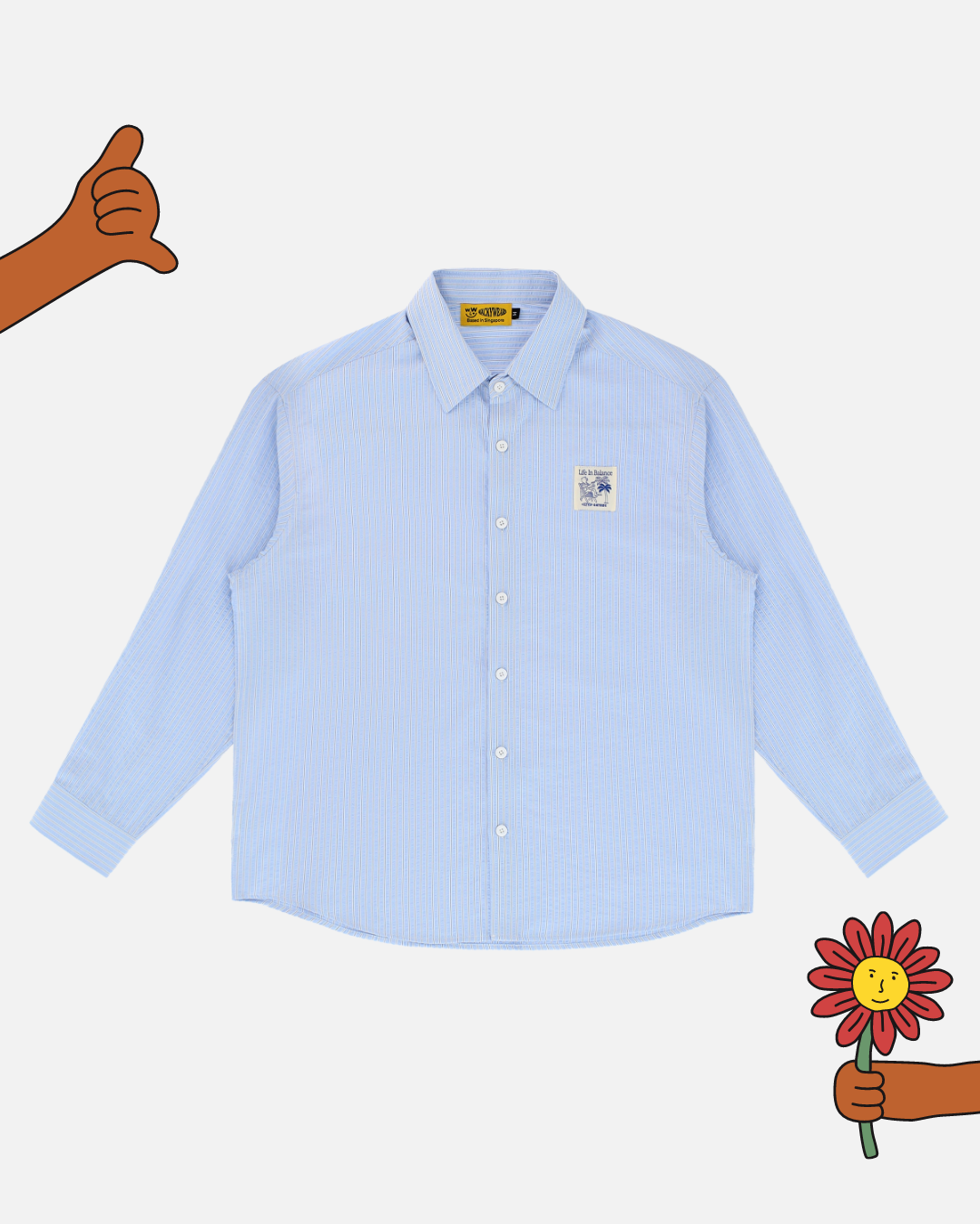 Life In Balance Seersucker Stripe Shirt