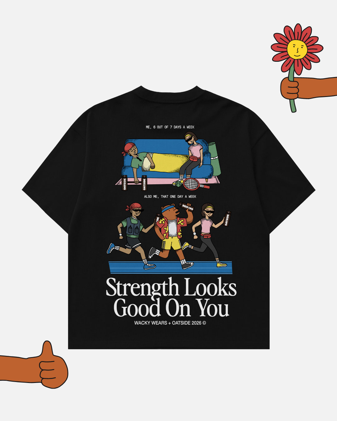 [Backorder] Strength Looks Good On You (Oversized) - Black