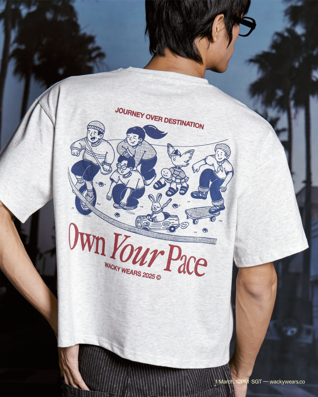 Own Your Pace Boxy Crop Tee (Heather)