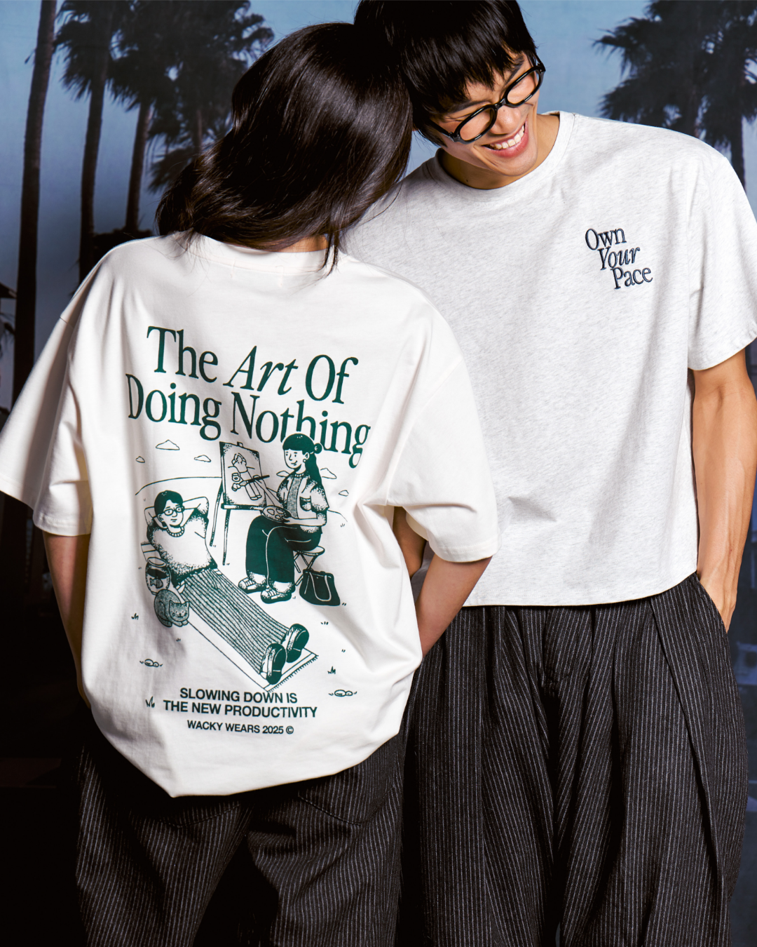Art of Doing Nothing Oversized Tee (Ivory)