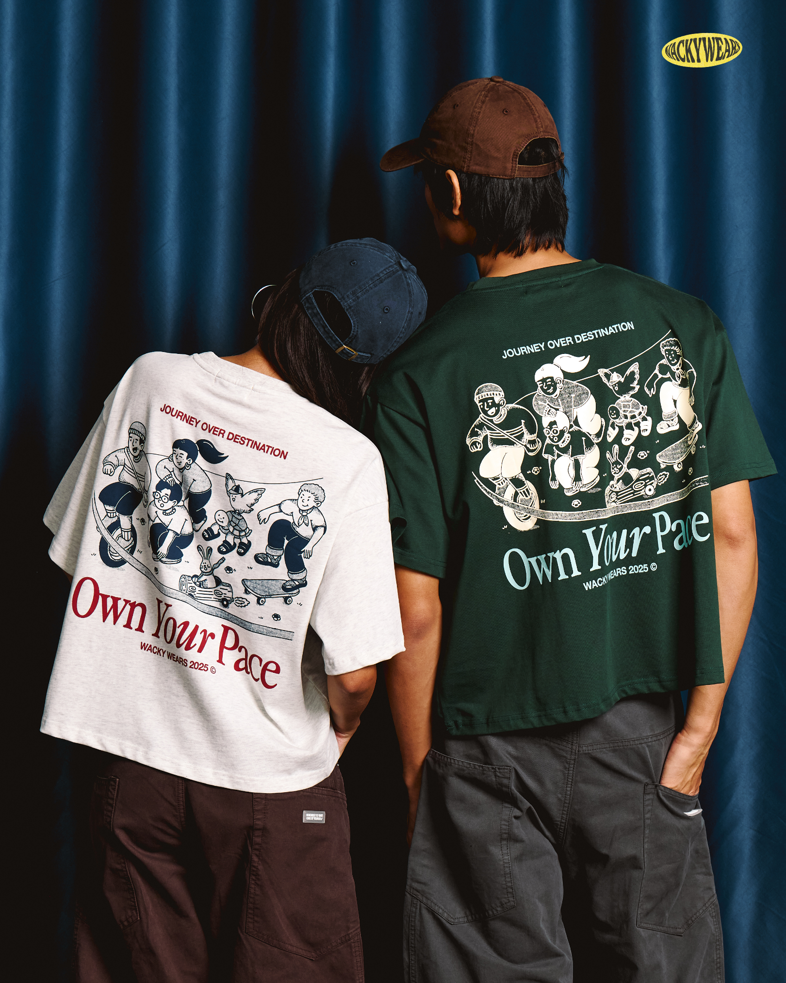 Own Your Pace Boxy Crop Tee (Forest Green)