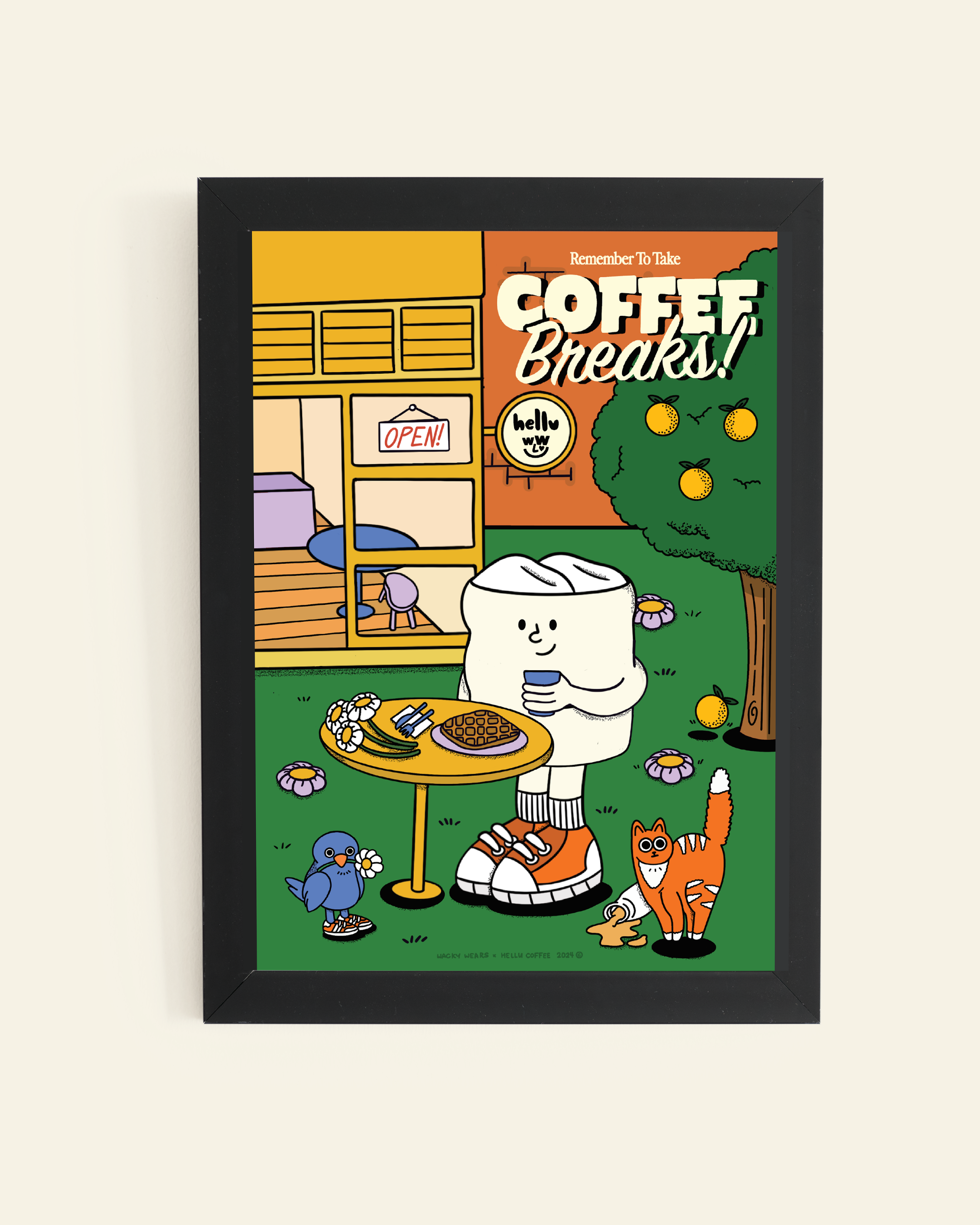 Creamu's Coffee Break Art Print (A4/A3)