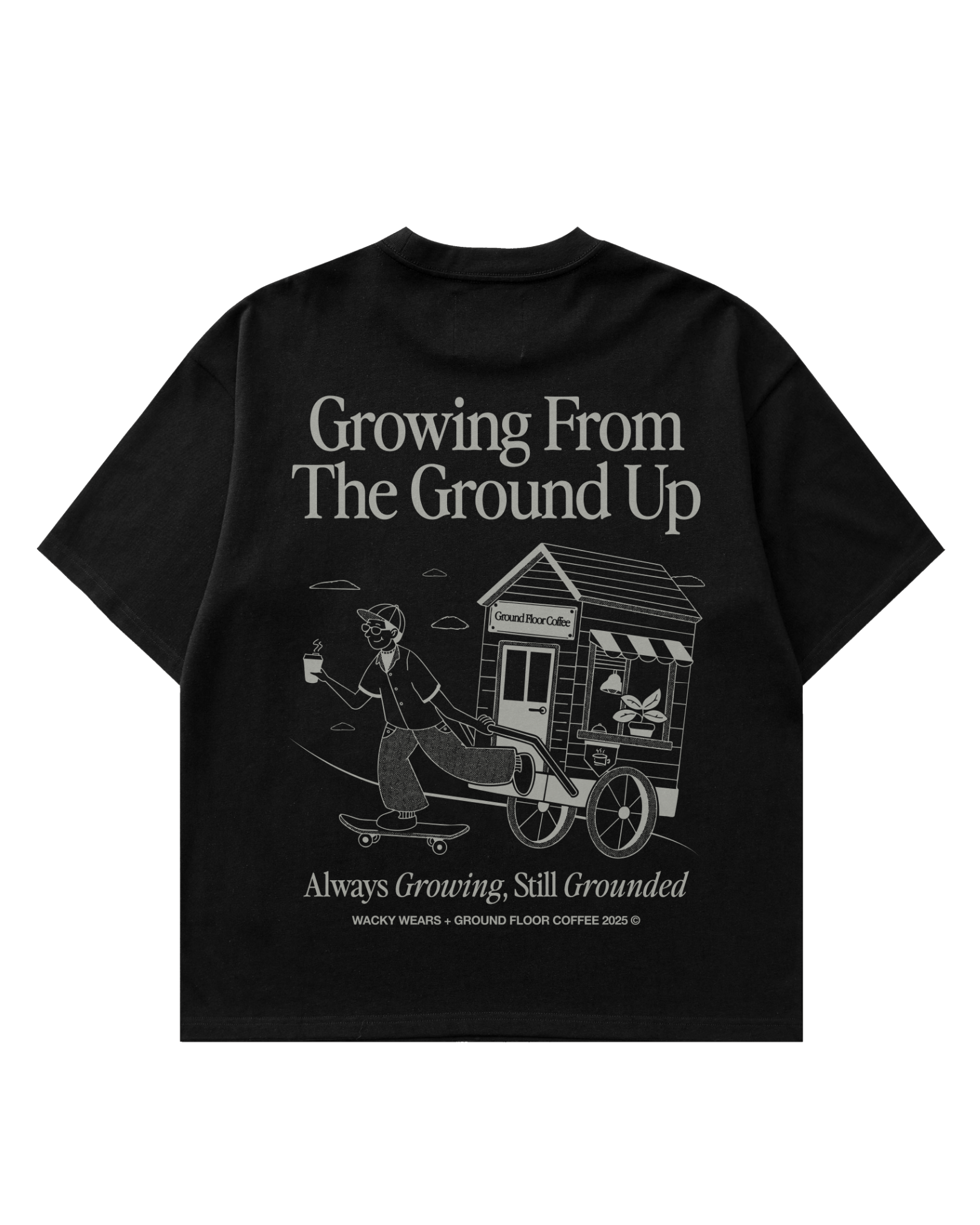 Growing From The Ground Up Oversized Tee (Black)