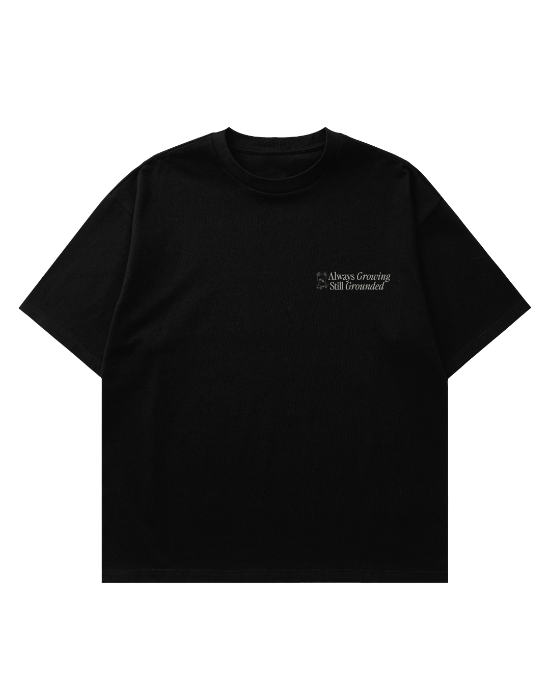 Growing From The Ground Up Oversized Tee (Black)