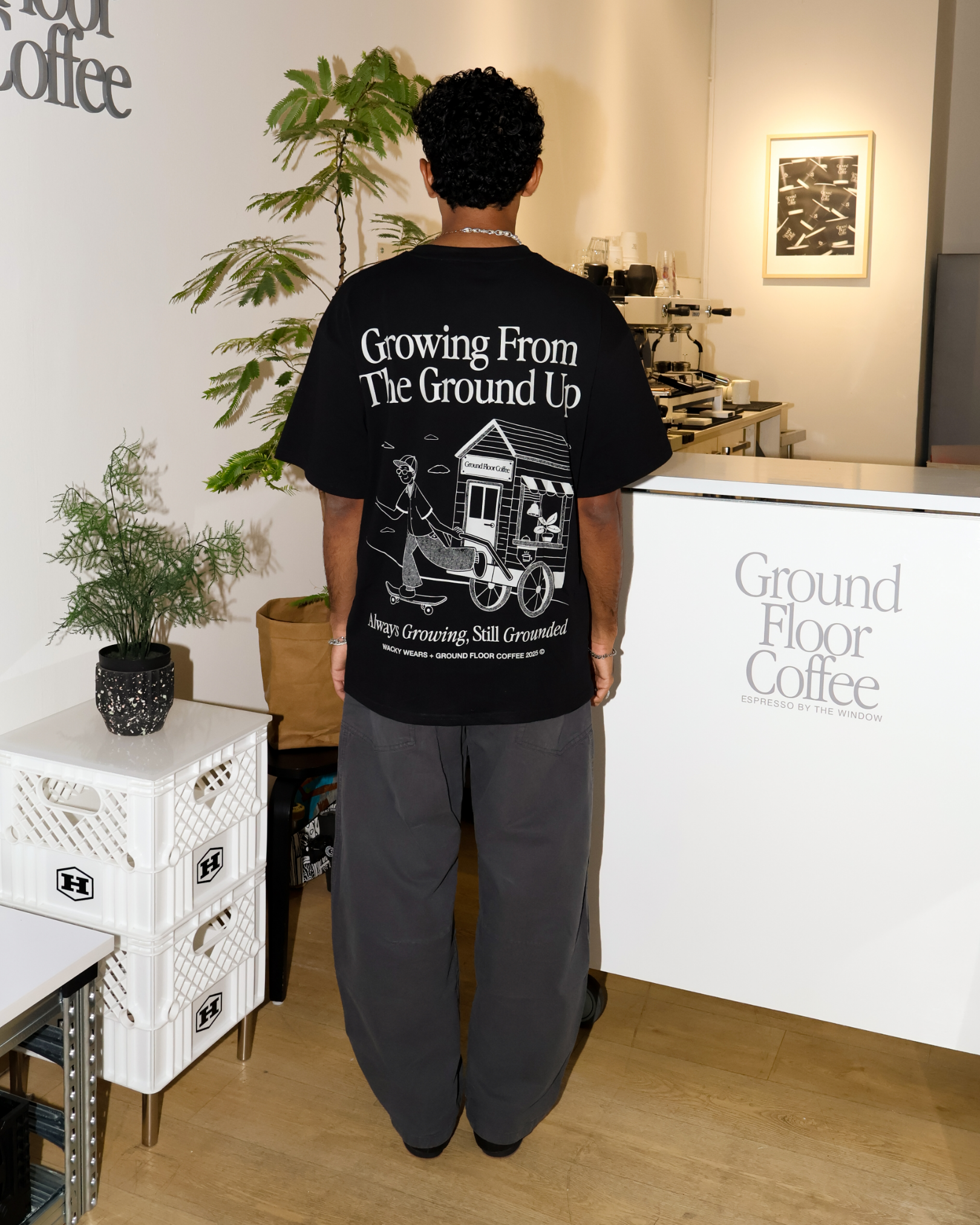 Growing From The Ground Up Oversized Tee (Black)