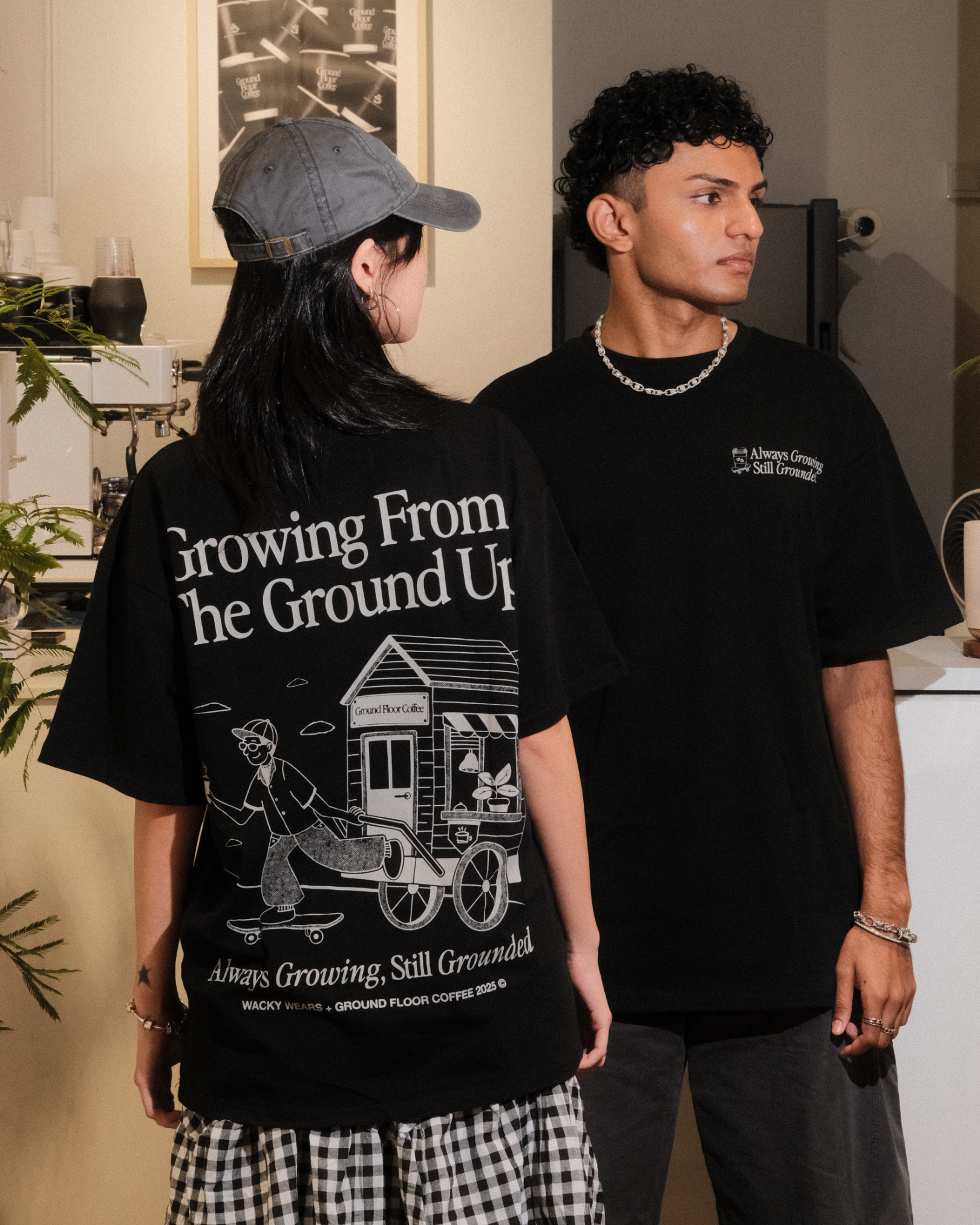 Growing From The Ground Up Oversized Tee (Black)
