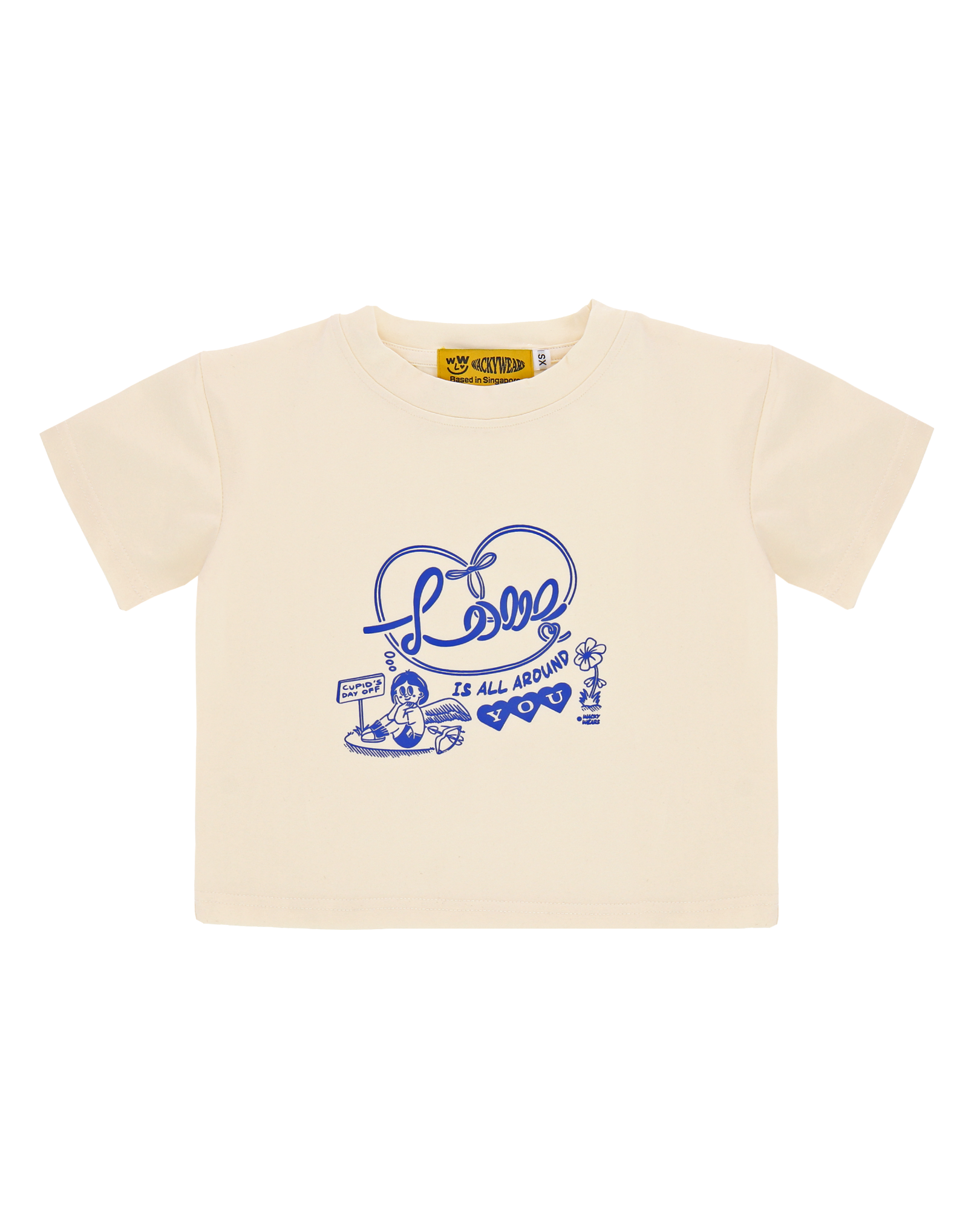 Love Is All Around You Baby Tee (Cream)