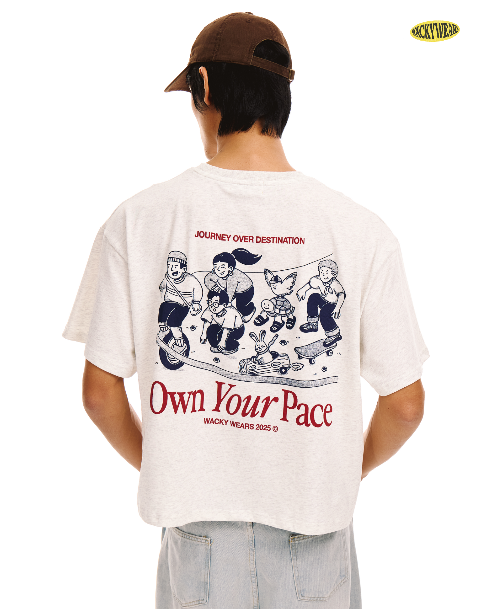 Own Your Pace Boxy Crop Tee (Heather)