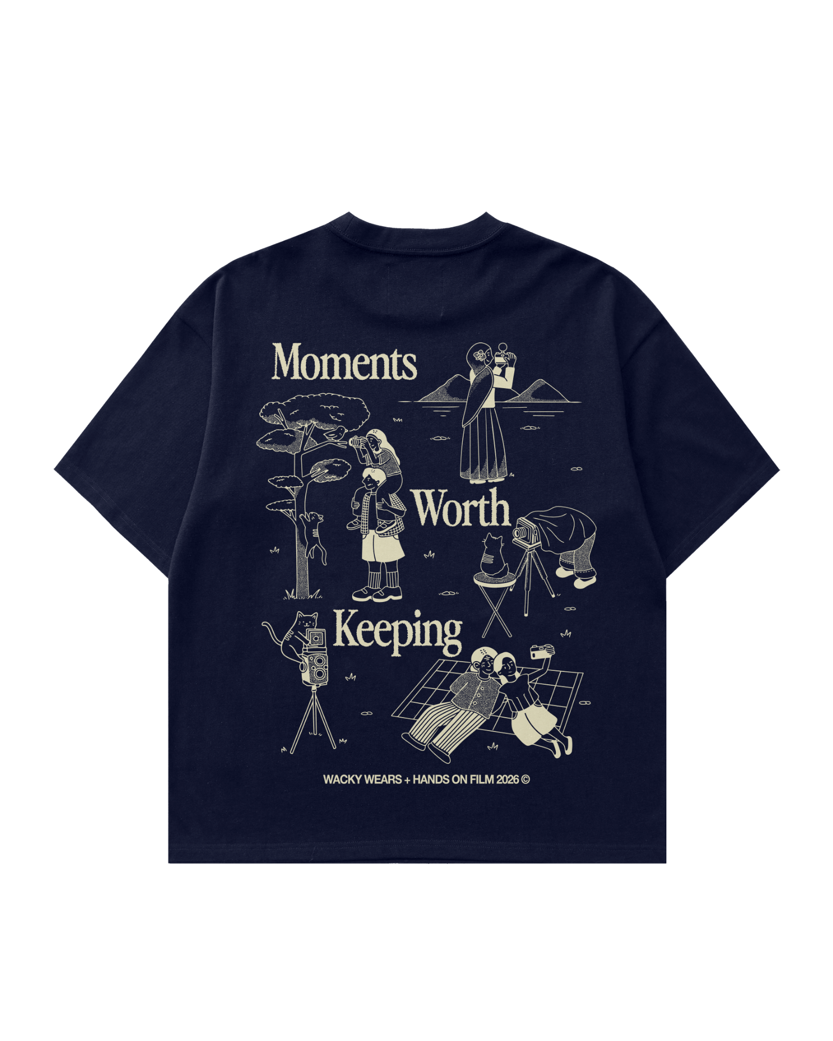 Moments Worth Keeping - Oversized Tee (Navy)