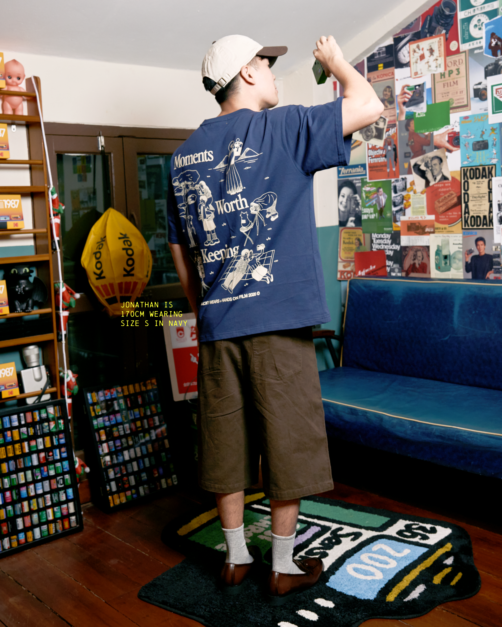 Moments Worth Keeping - Oversized Tee (Navy)