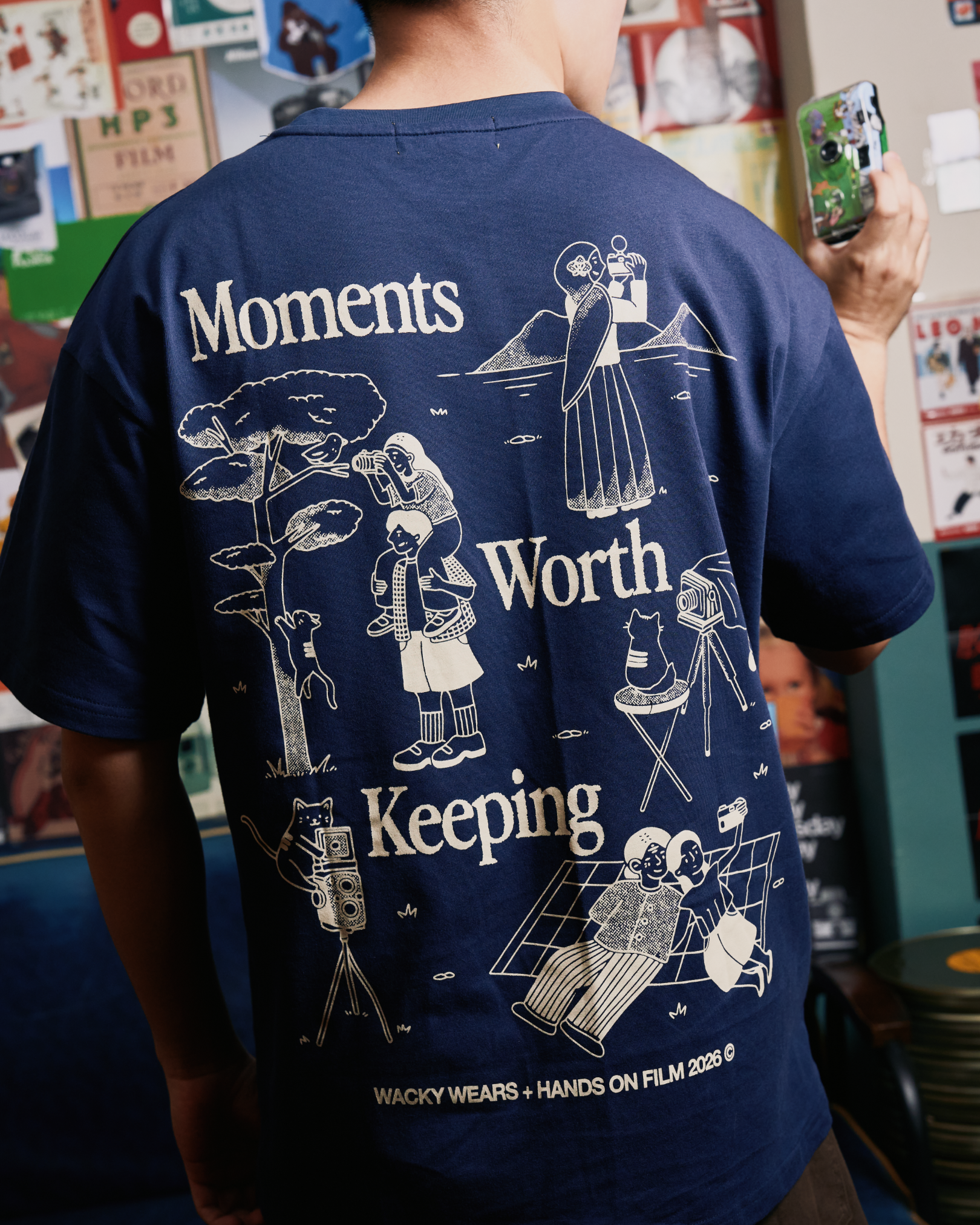 Moments Worth Keeping - Oversized Tee (Navy)