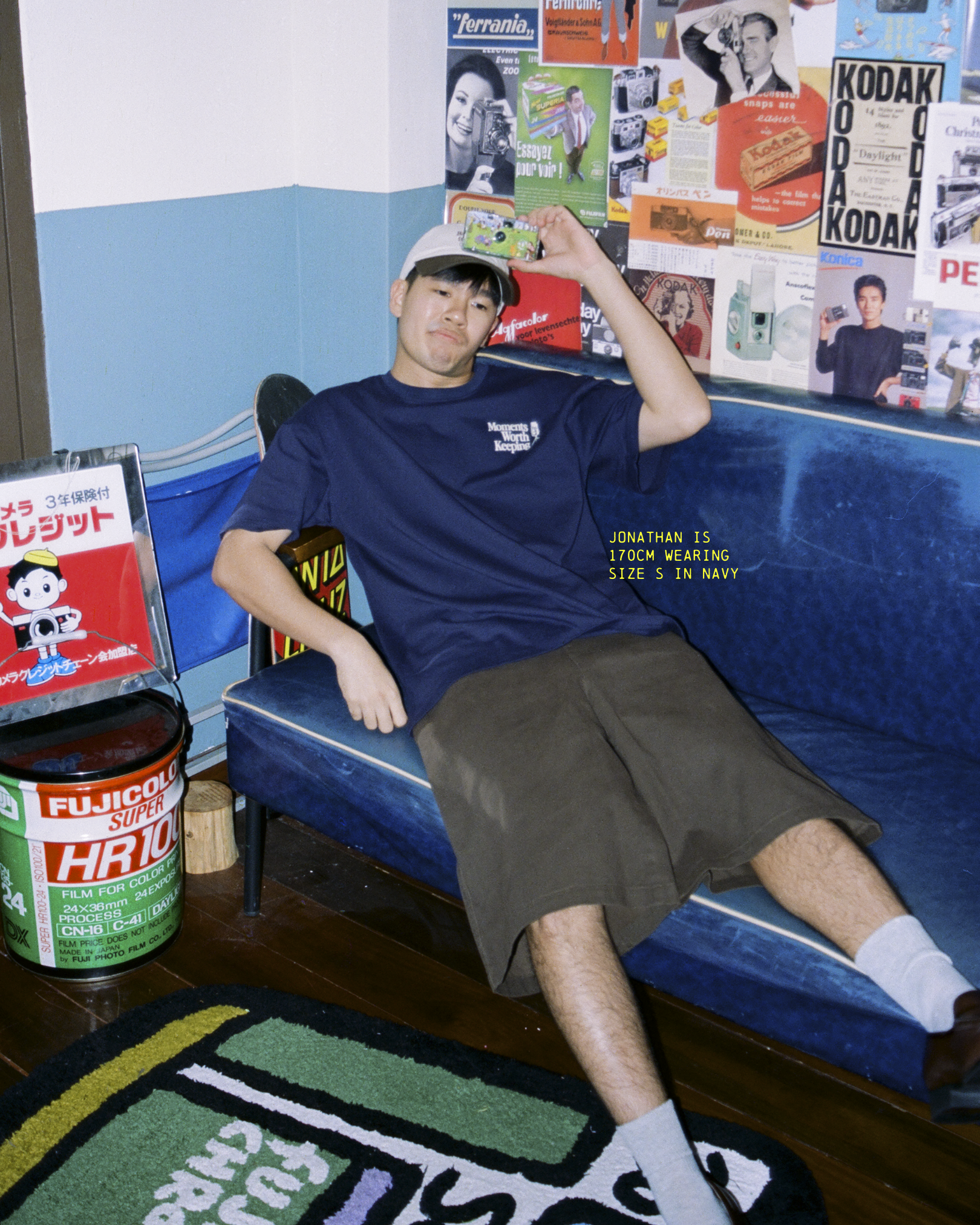 Moments Worth Keeping - Oversized Tee (Navy)
