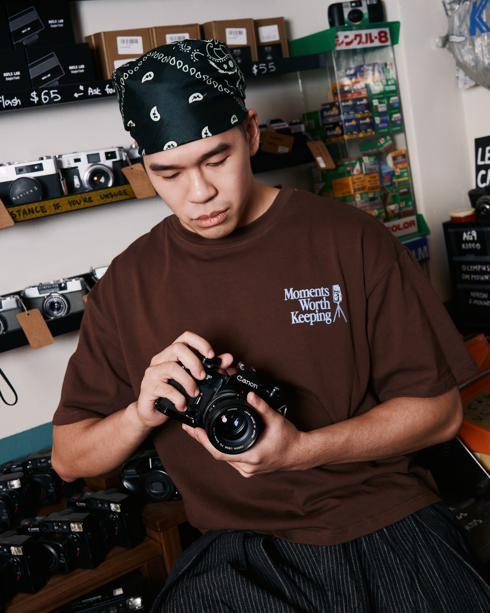 Moments Worth Keeping - Boxy Tee (Brown)
