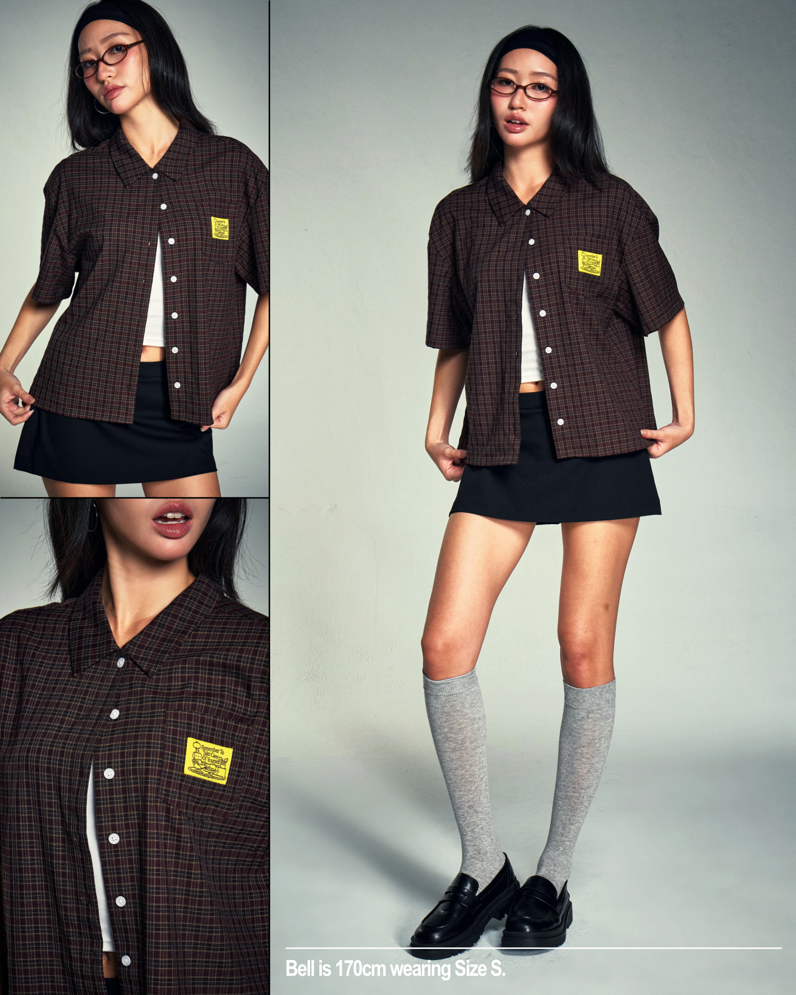 Checked Boxy Pocket Shirt