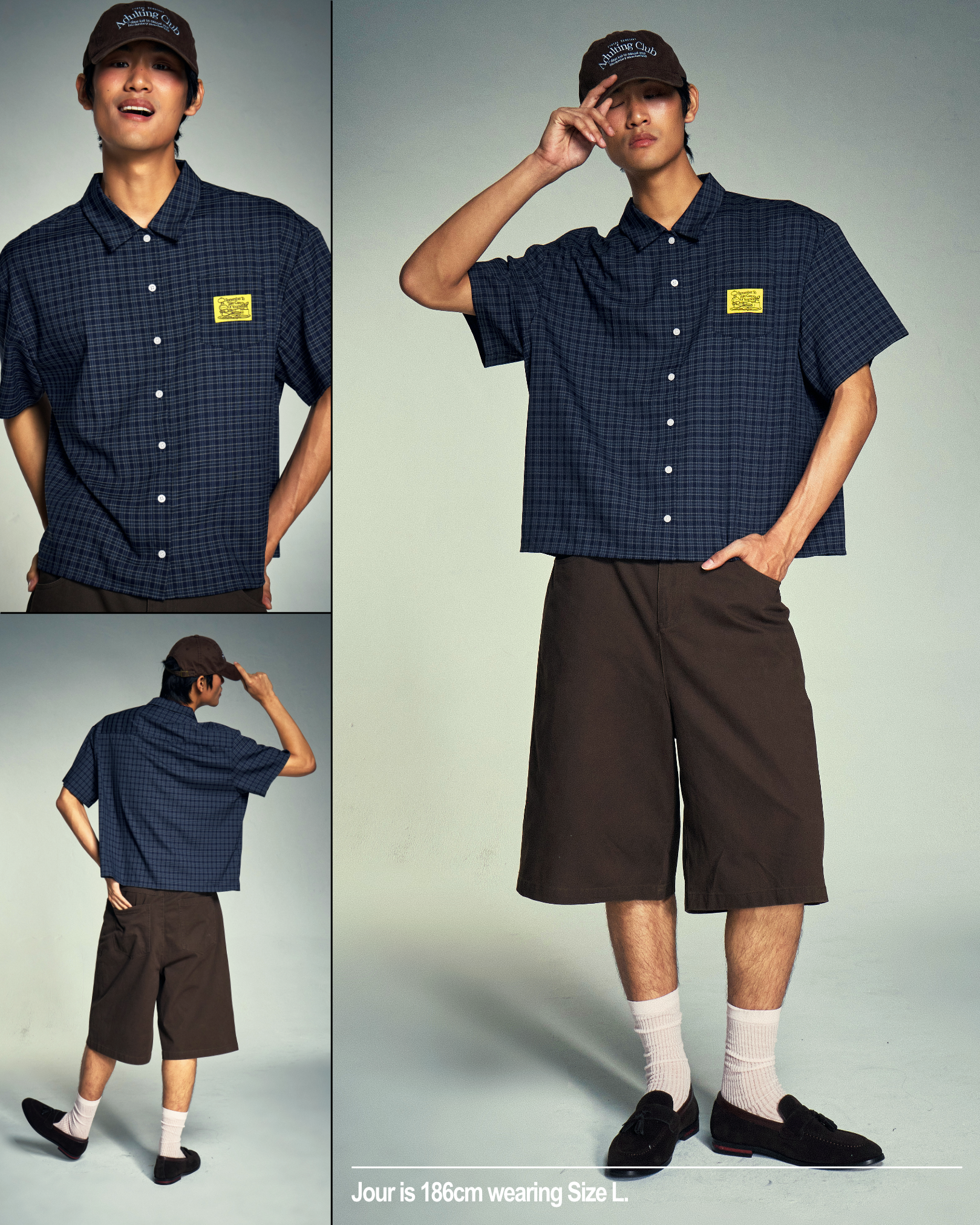 Checked Boxy Pocket Shirt