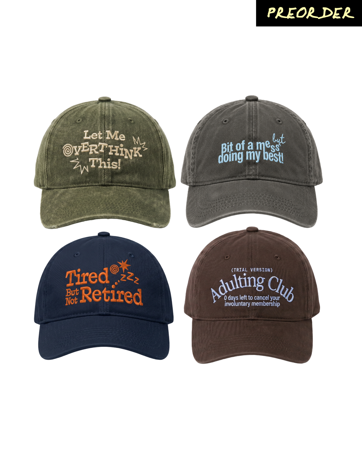 [PRE-ORDER] Actually Wacky Caps *ETA: Nov 2026*