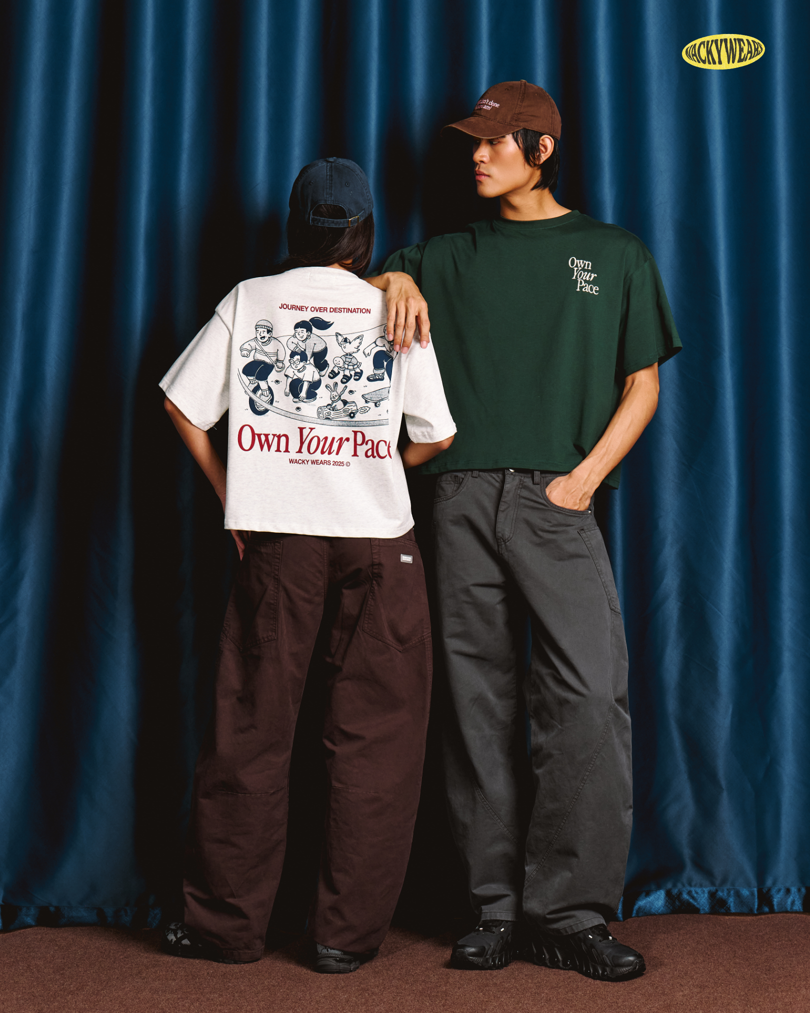 Own Your Pace Boxy Crop Tee (Forest Green)