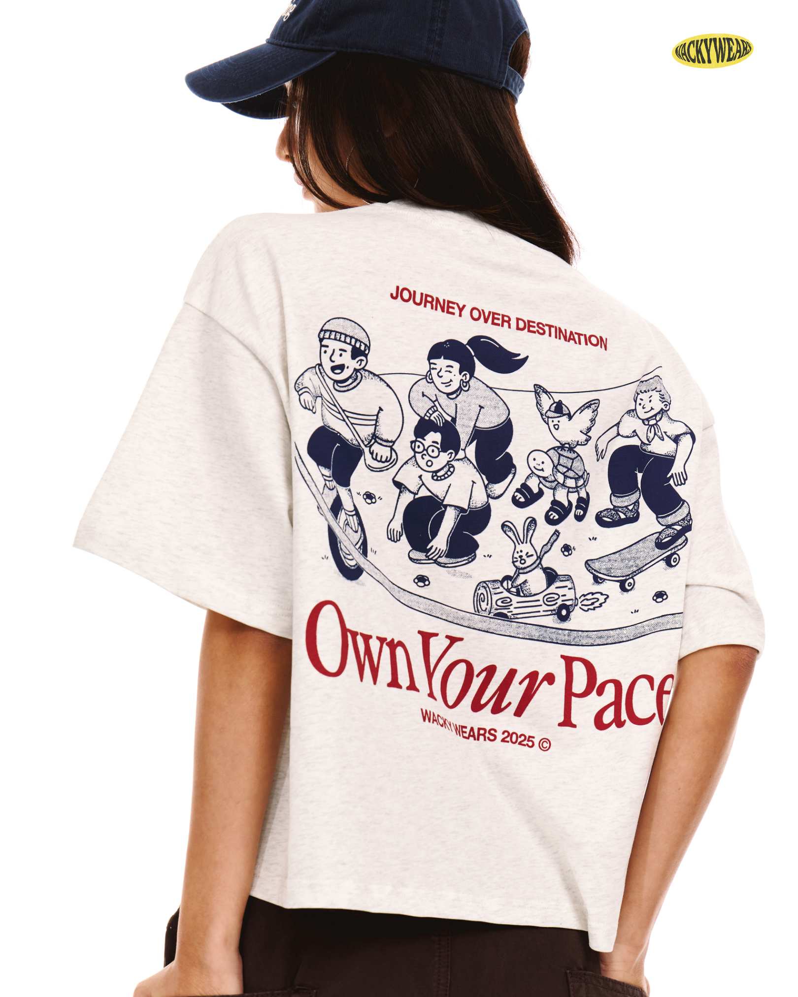 Own Your Pace Boxy Crop Tee (Heather)