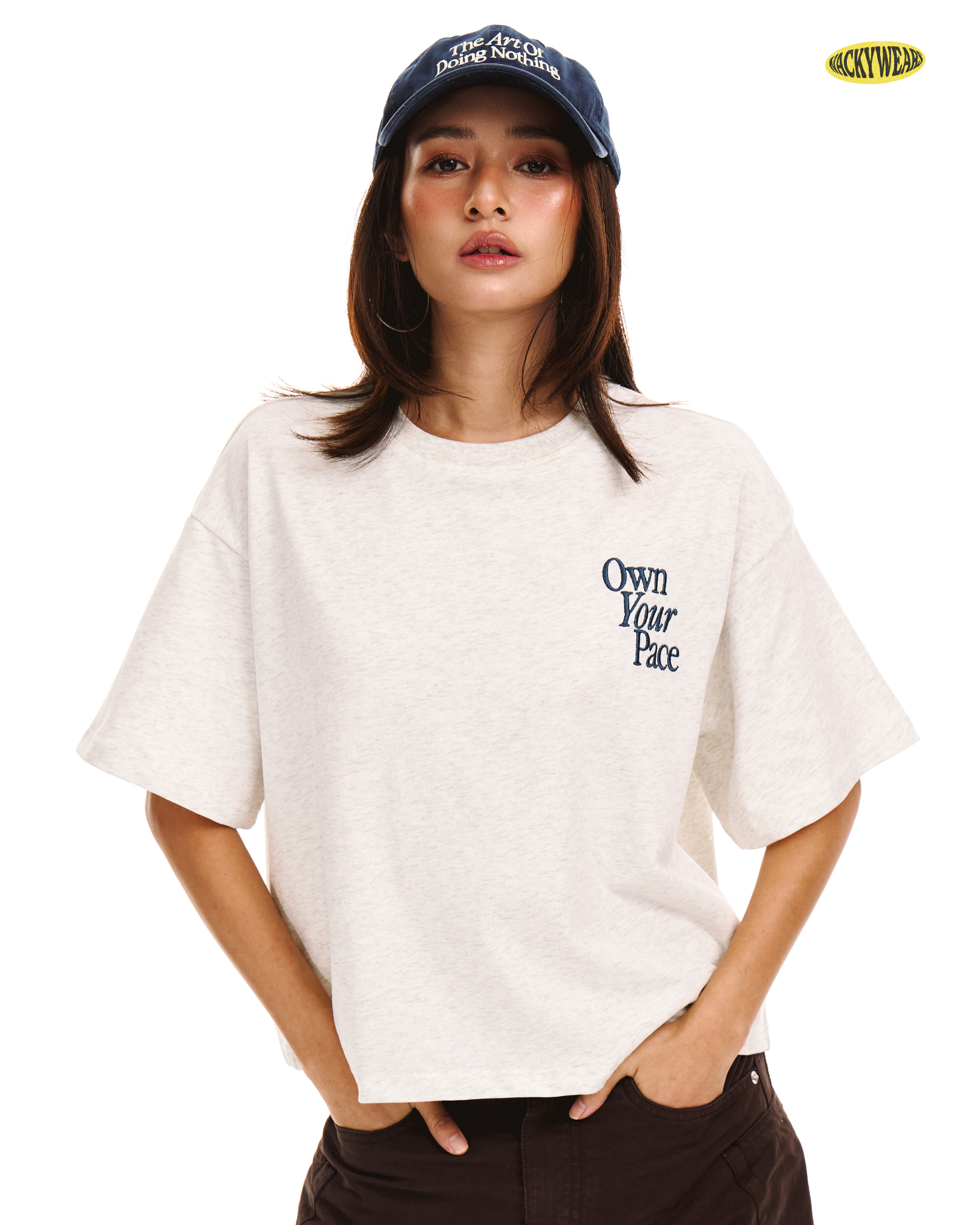 Own Your Pace Boxy Crop Tee (Heather)