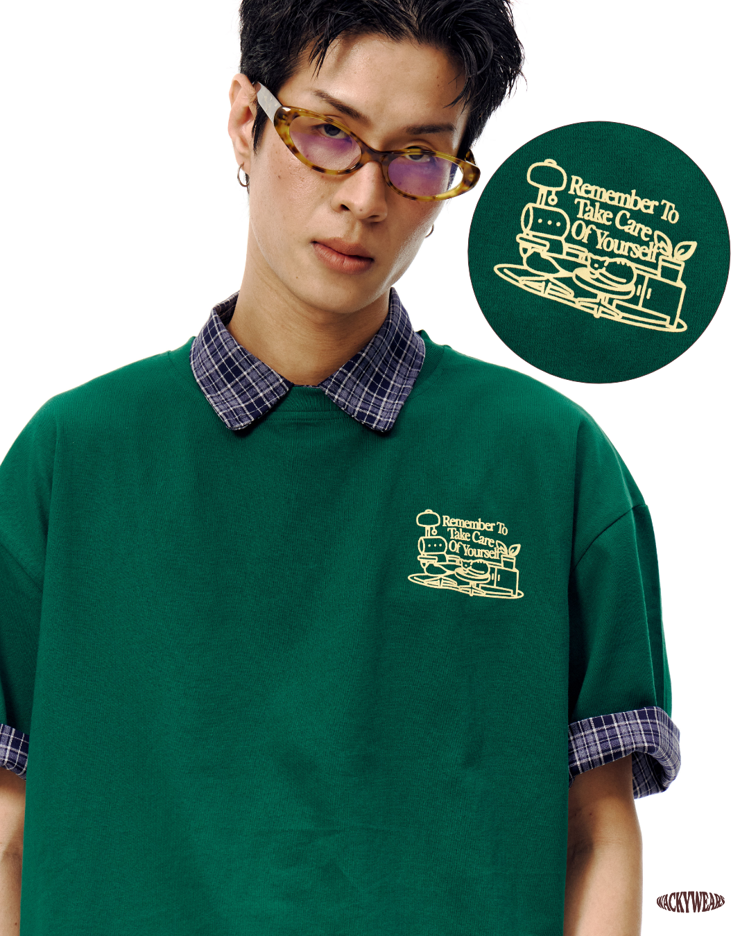 Everyday Basic Oversized Tee - Emerald Green