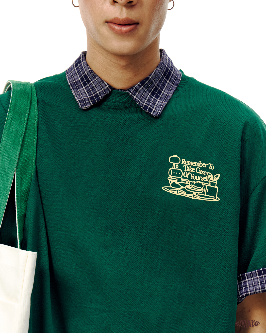 Everyday Basic Oversized Tee - Emerald Green