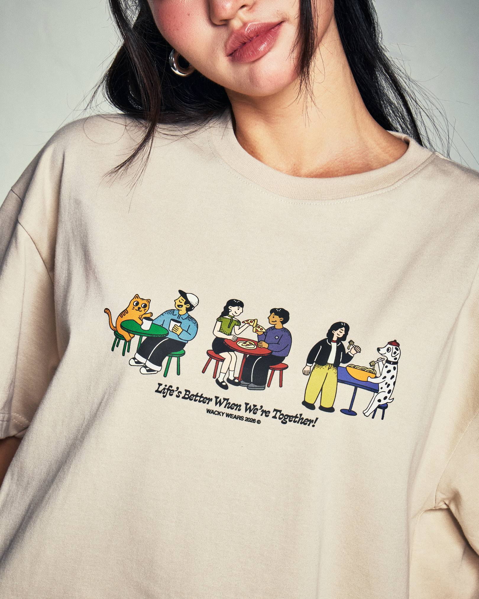 Life's Better Together (Sand) Boxy Tee