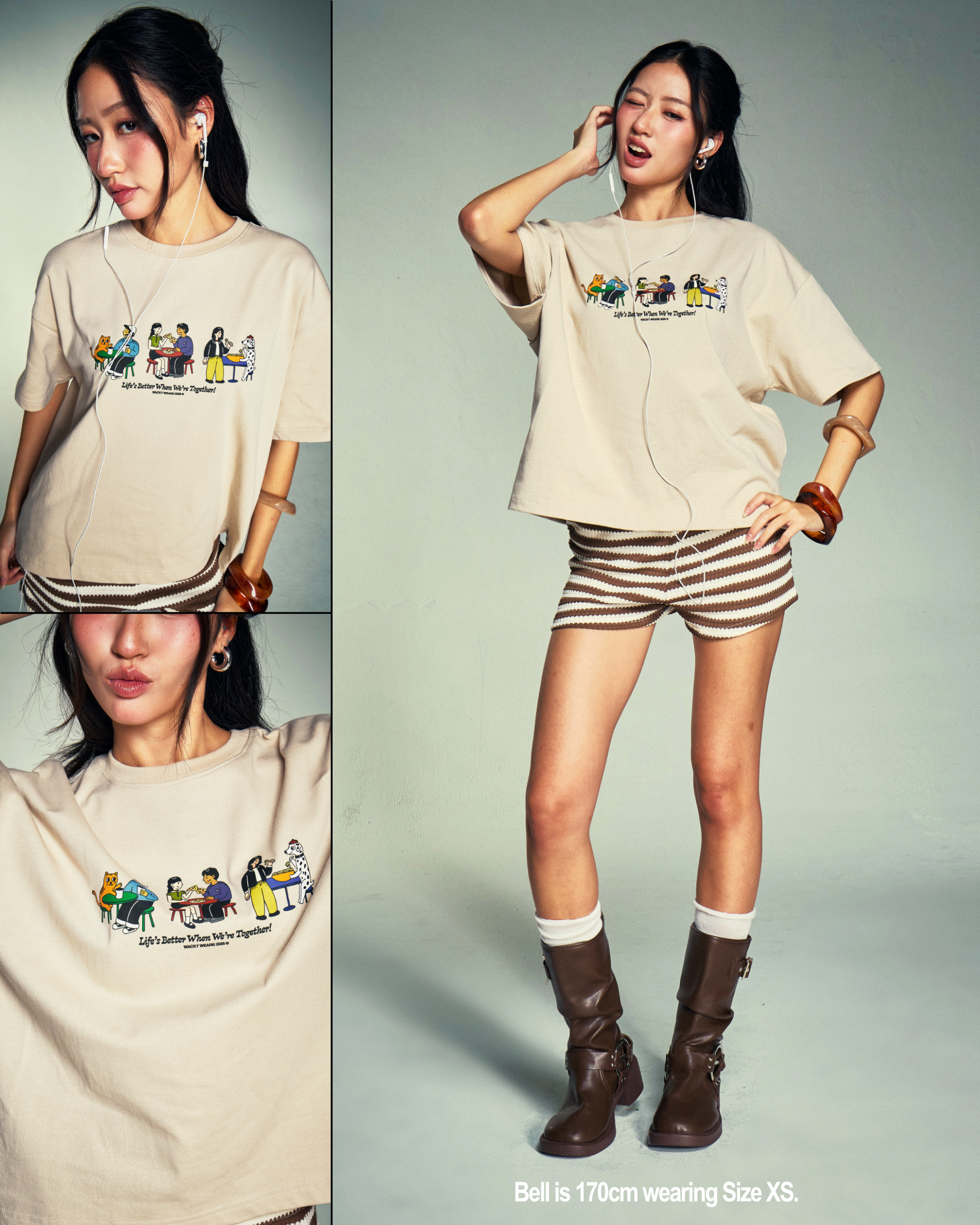 Life's Better Together (Sand) Boxy Tee