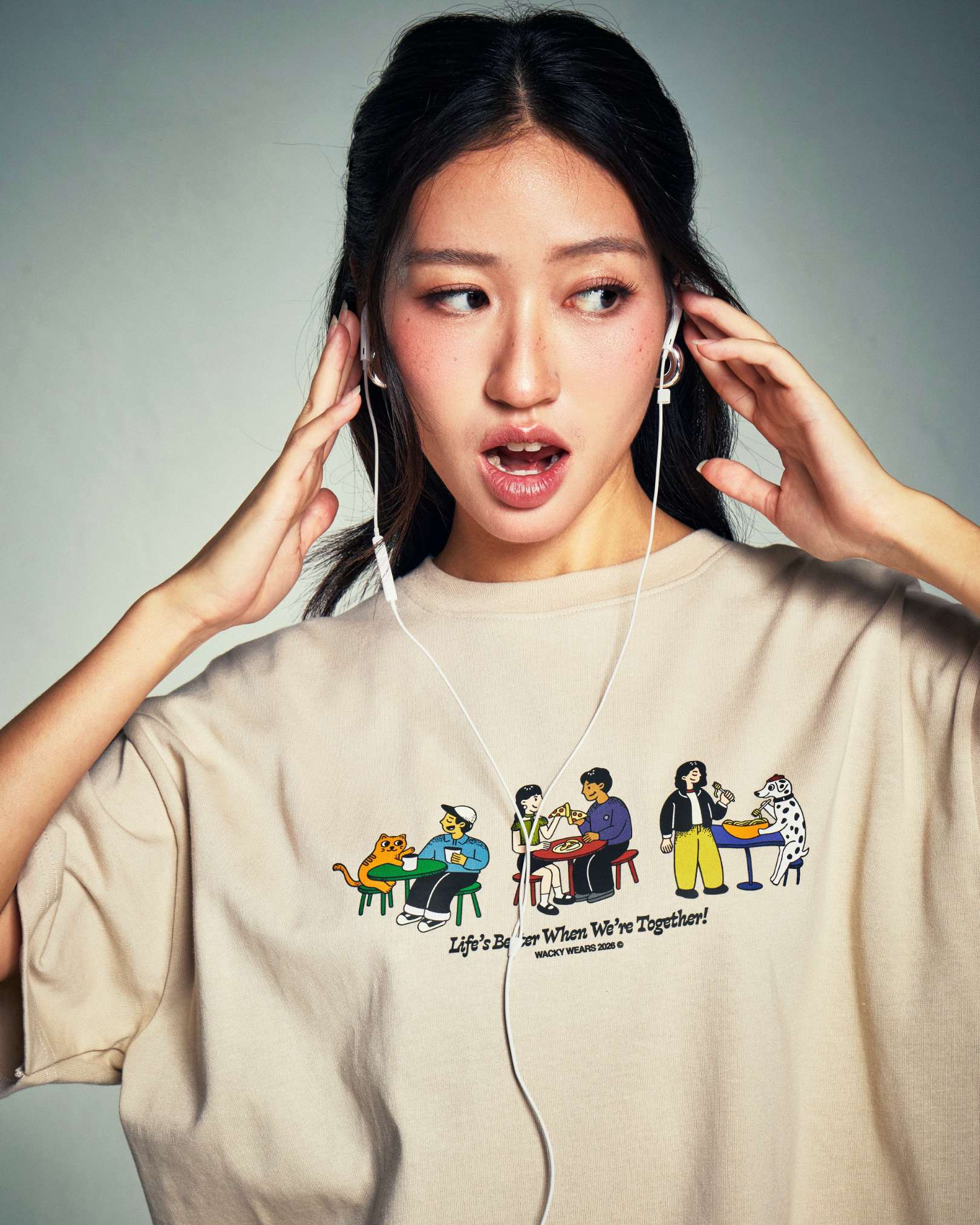 Life's Better Together (Sand) Boxy Tee