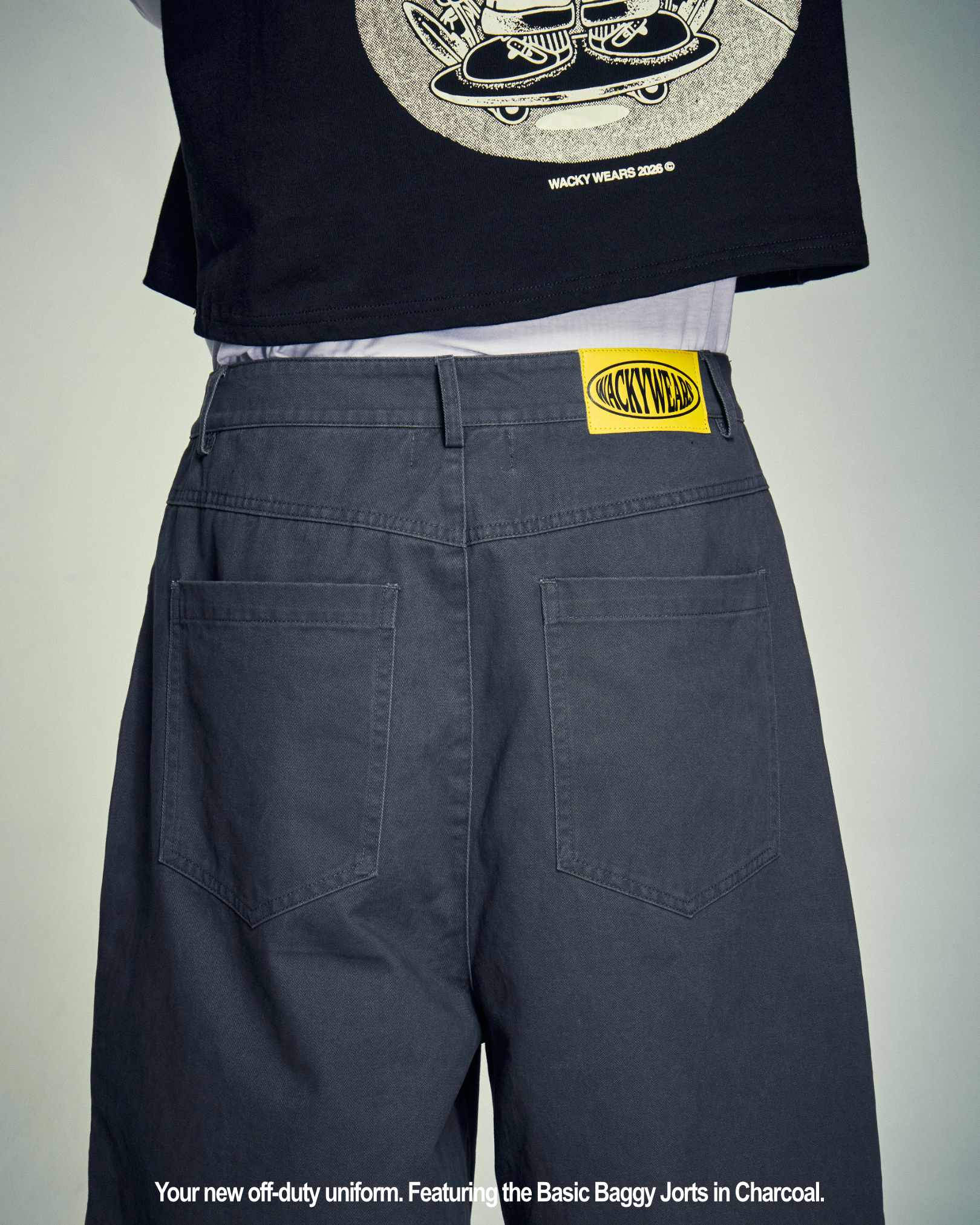 Basic Baggy Jorts (Charcoal)