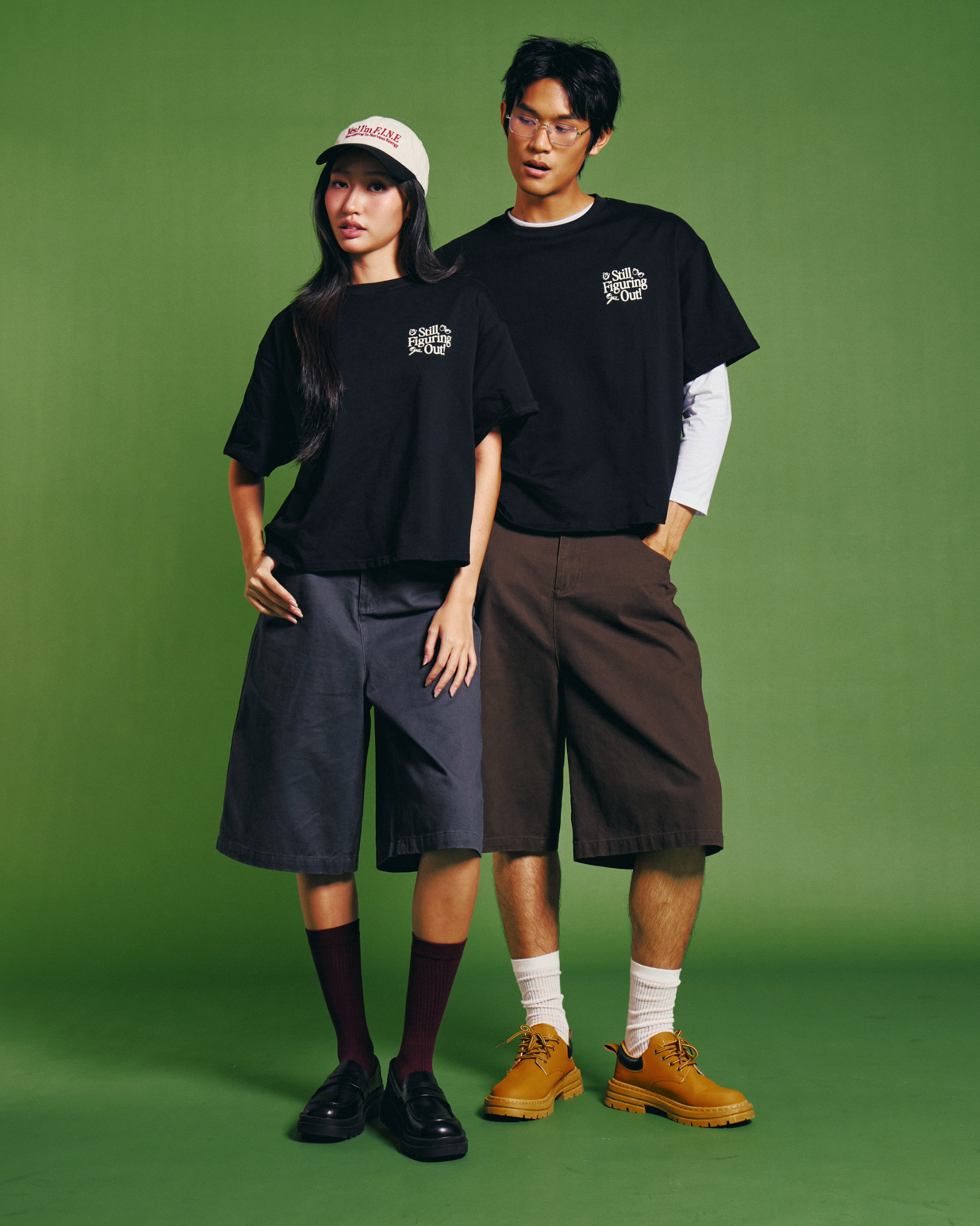 Basic Baggy Jorts (Charcoal)