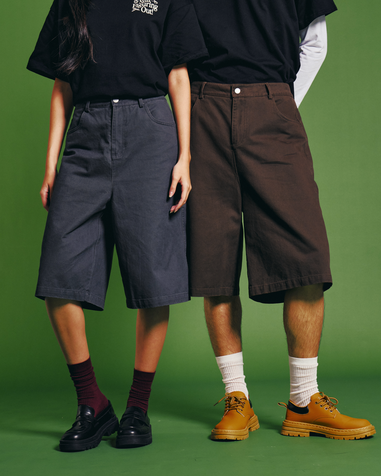 Basic Baggy Jorts (Charcoal)