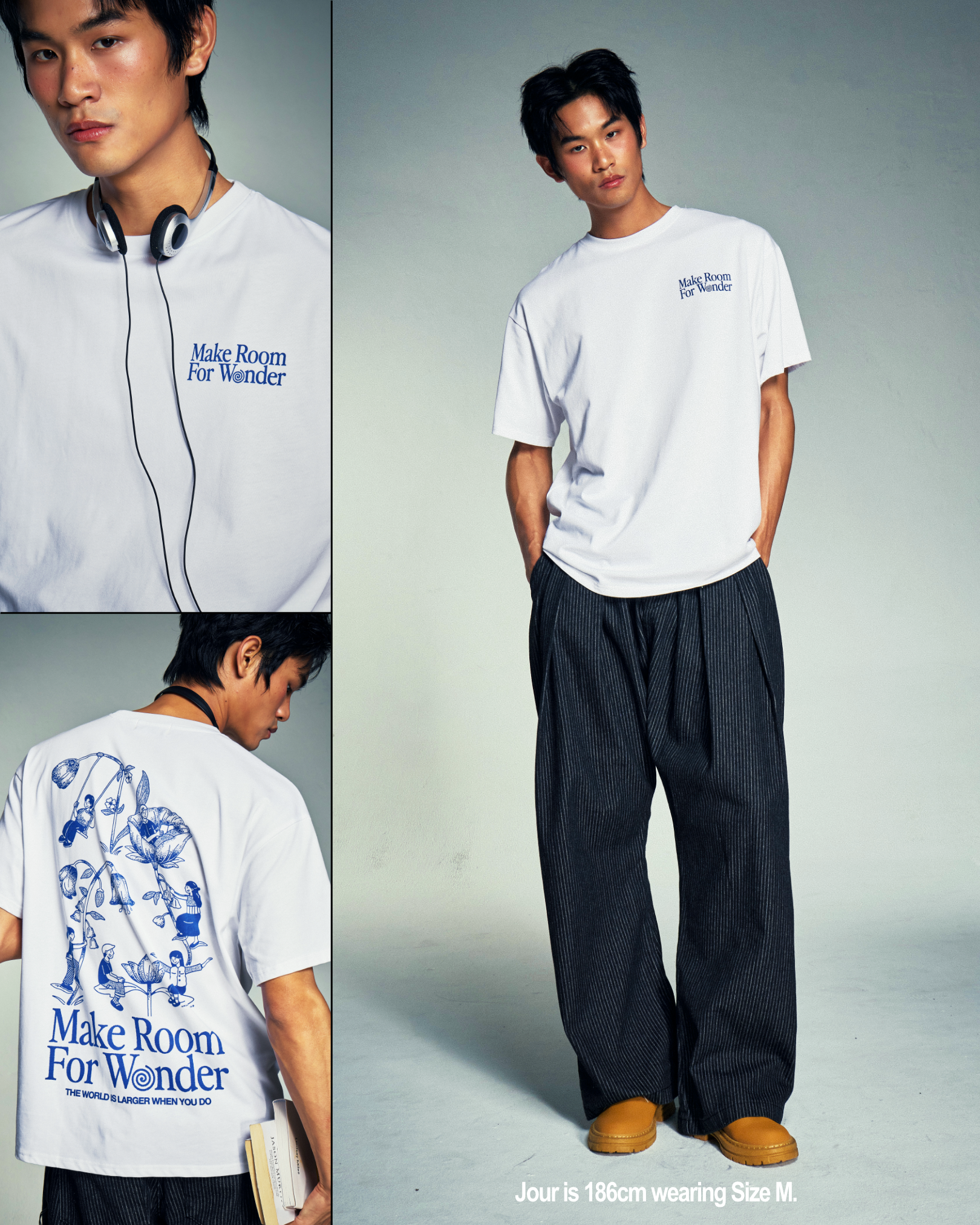 Make Room For Wonder - Oversized Tee (White)