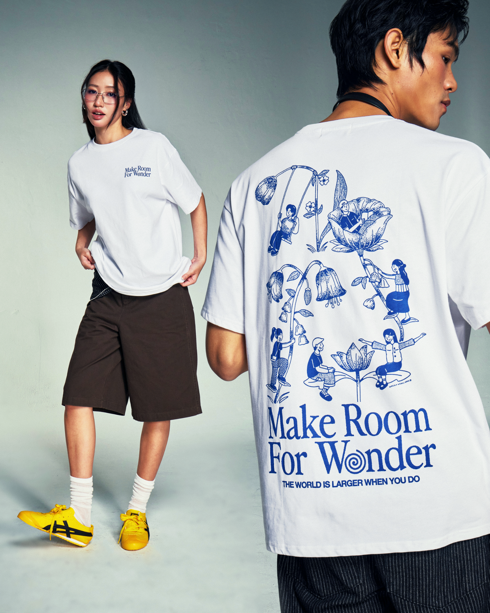 Make Room For Wonder - Oversized Tee (White)