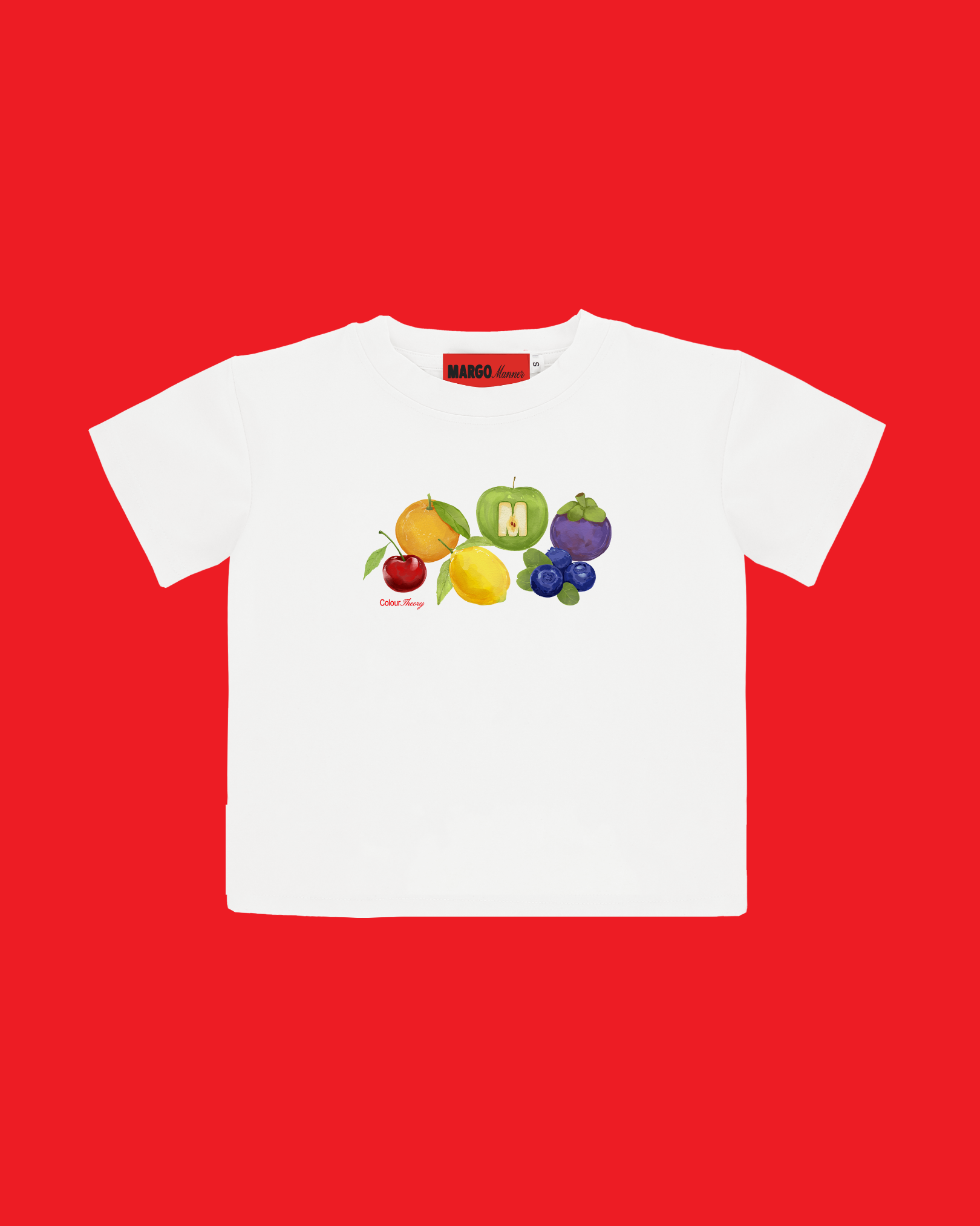 "Colour Theory" Baby Tee (White)