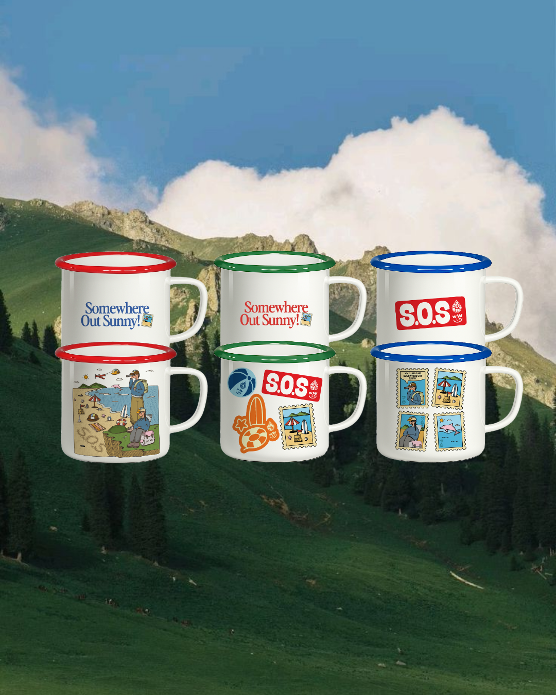 S.O.S Enamel Mugs (3 Designs)