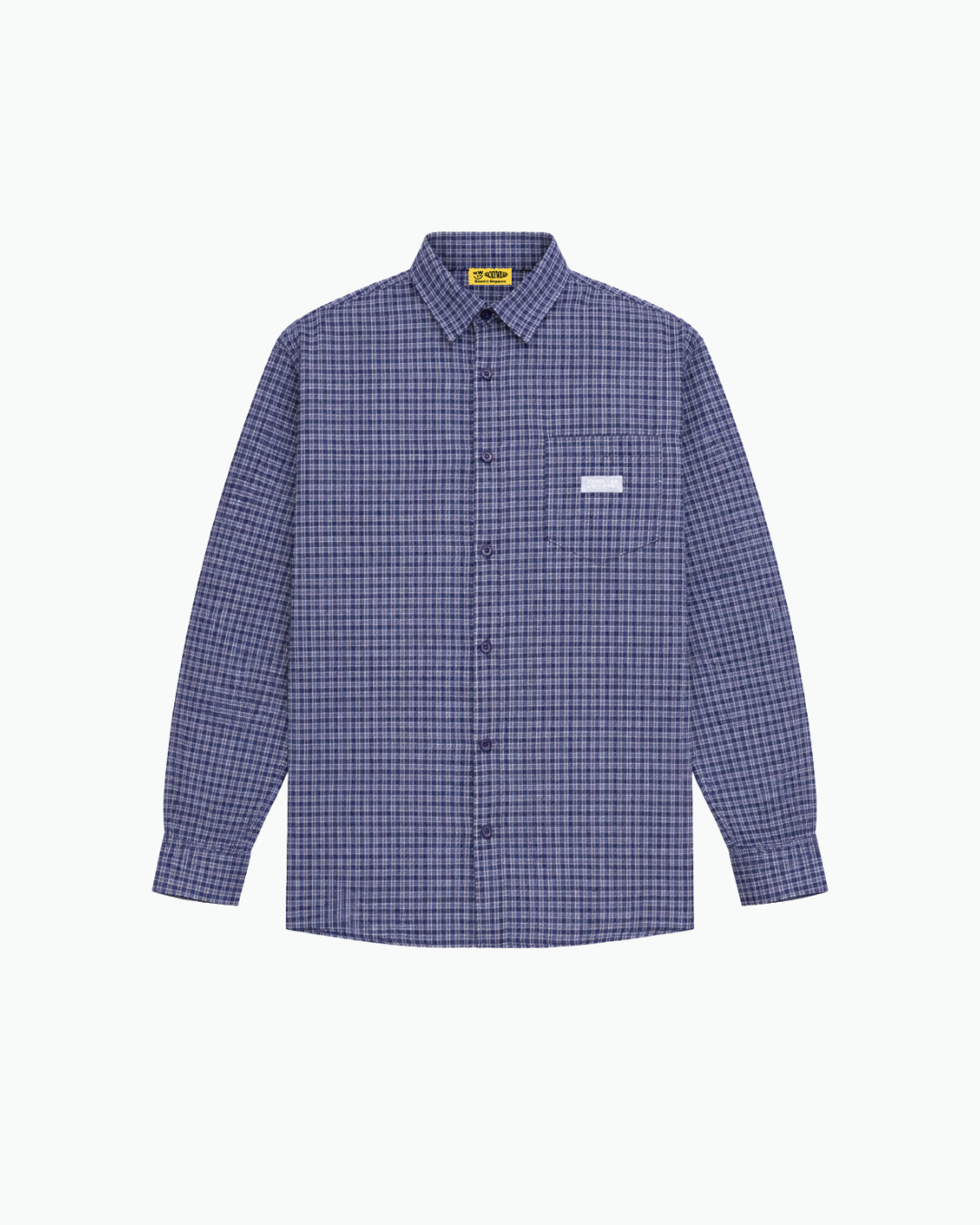 City Oversized Plaid Shirt (Navy)