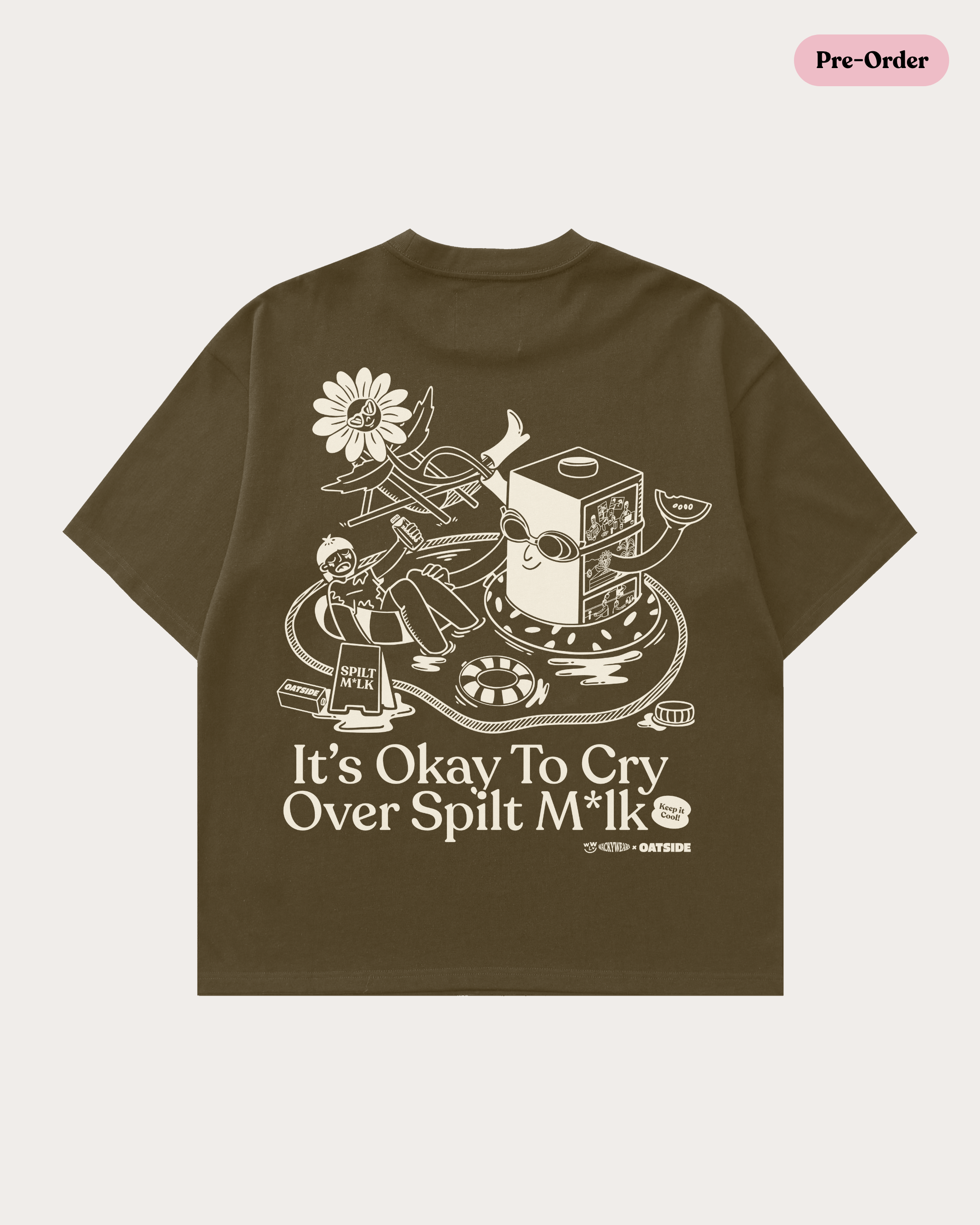 It's Okay To Cry Over Spilt M*lk (Olive Khaki)