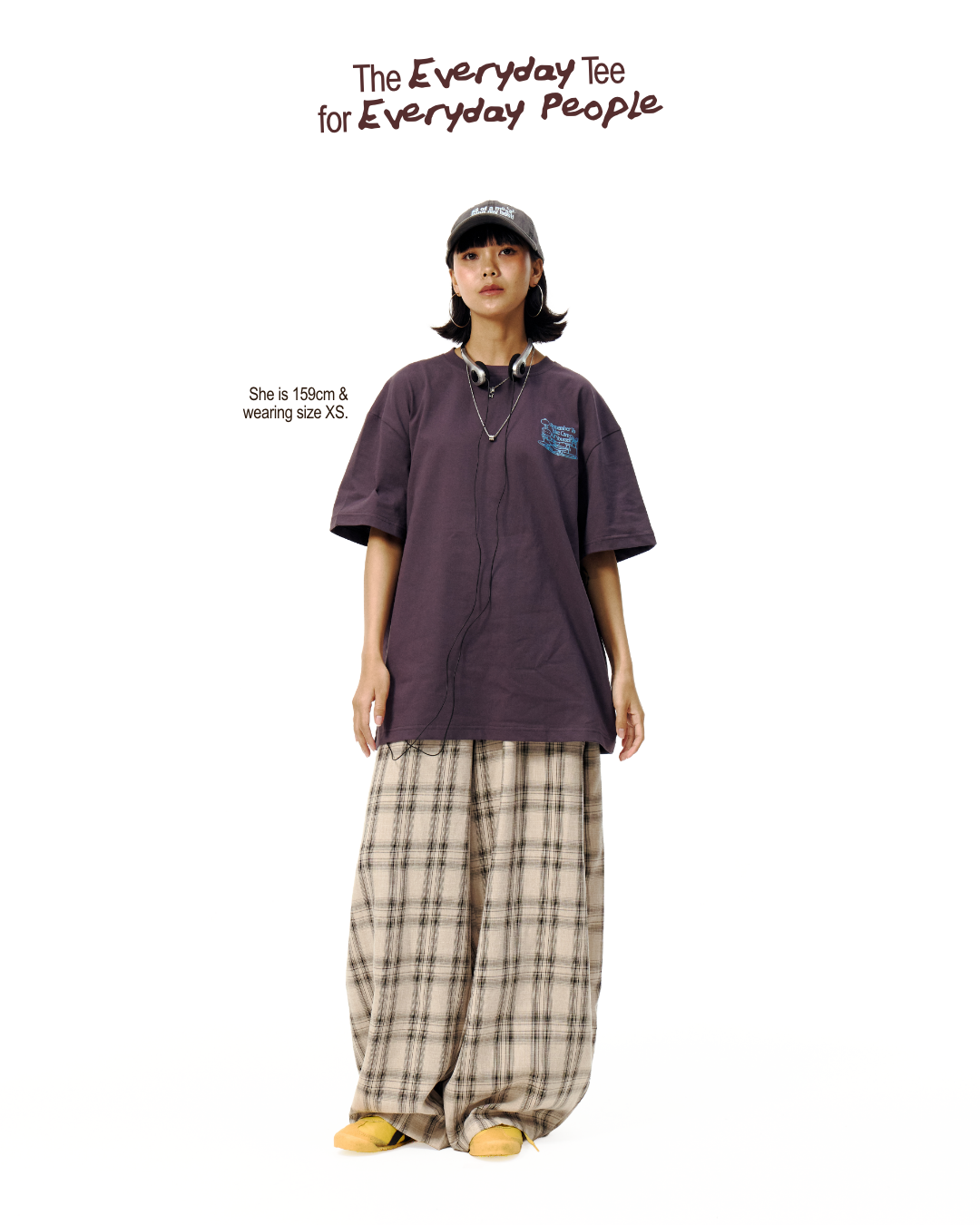 Everyday Basic Oversized Tee - Dark Plum