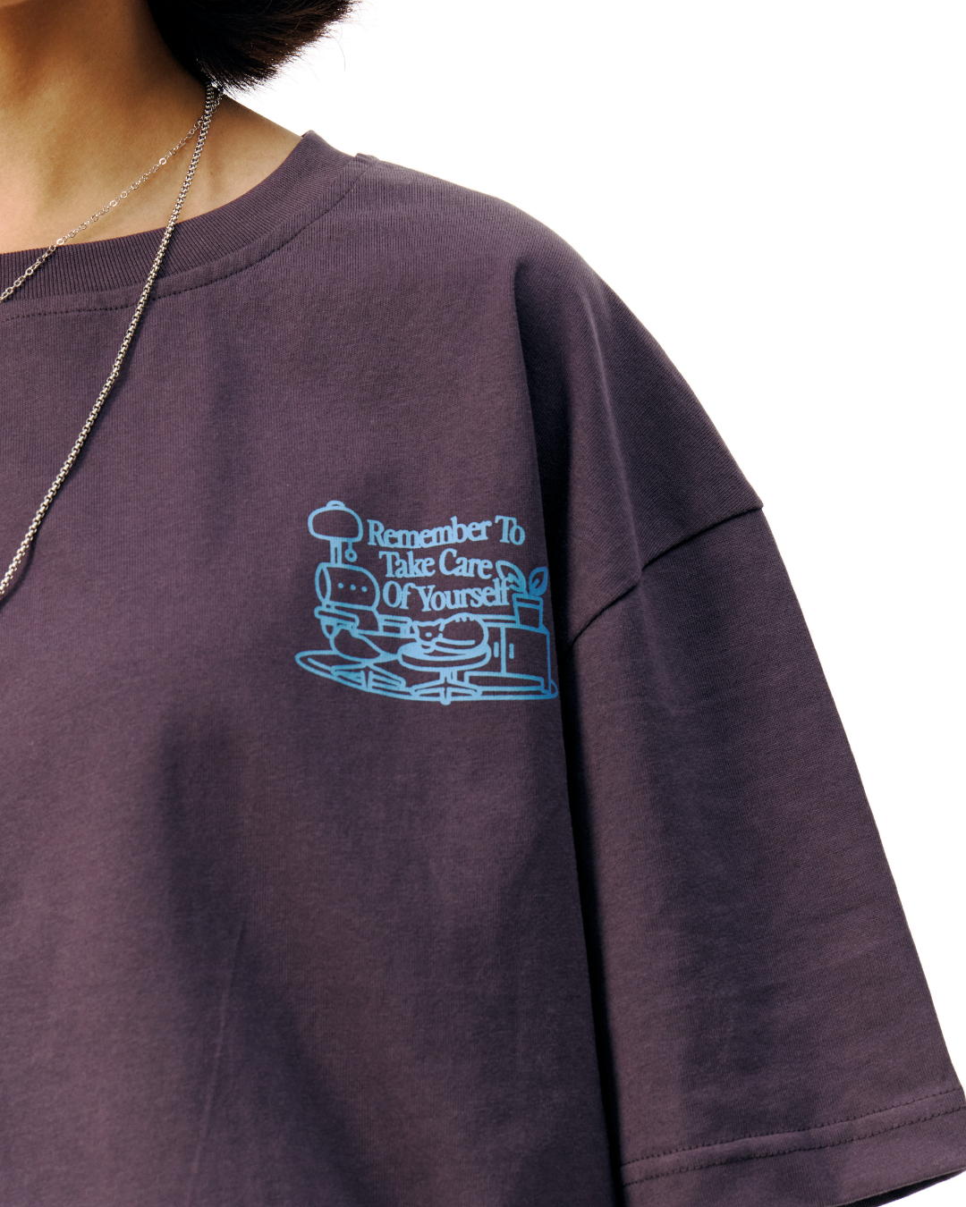 Everyday Basic Oversized Tee - Dark Plum