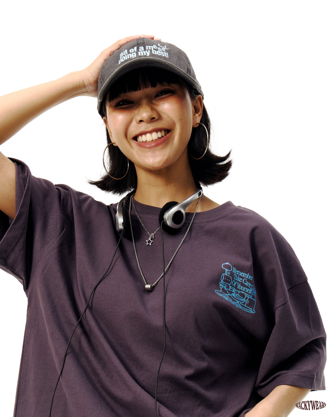 Everyday Basic Oversized Tee - Dark Plum