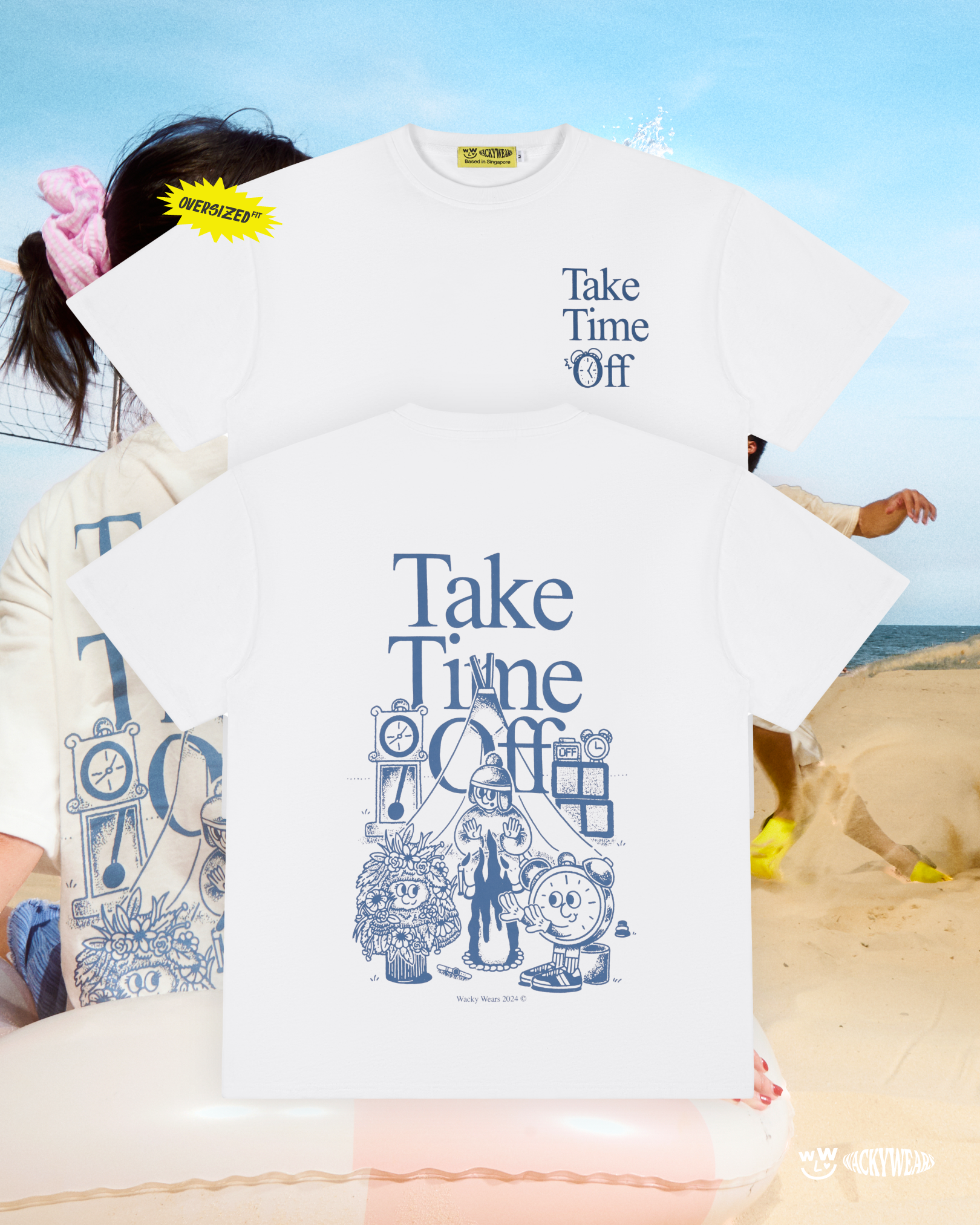 Take Time Off White (Oversized)