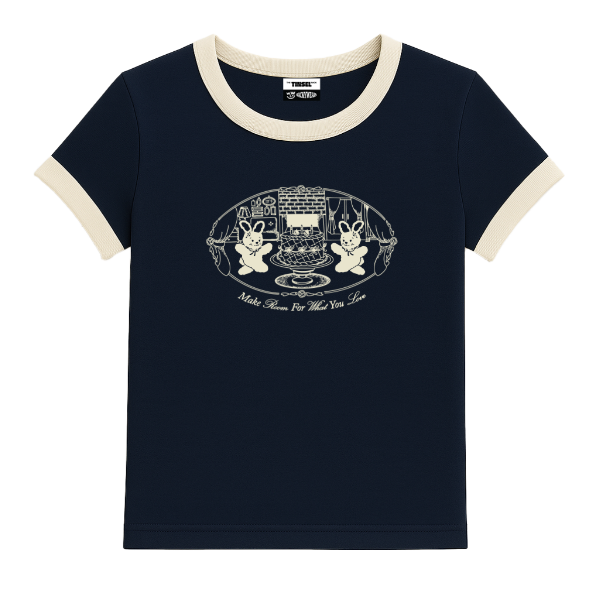 Room For More Ringer Baby Tee – Navy